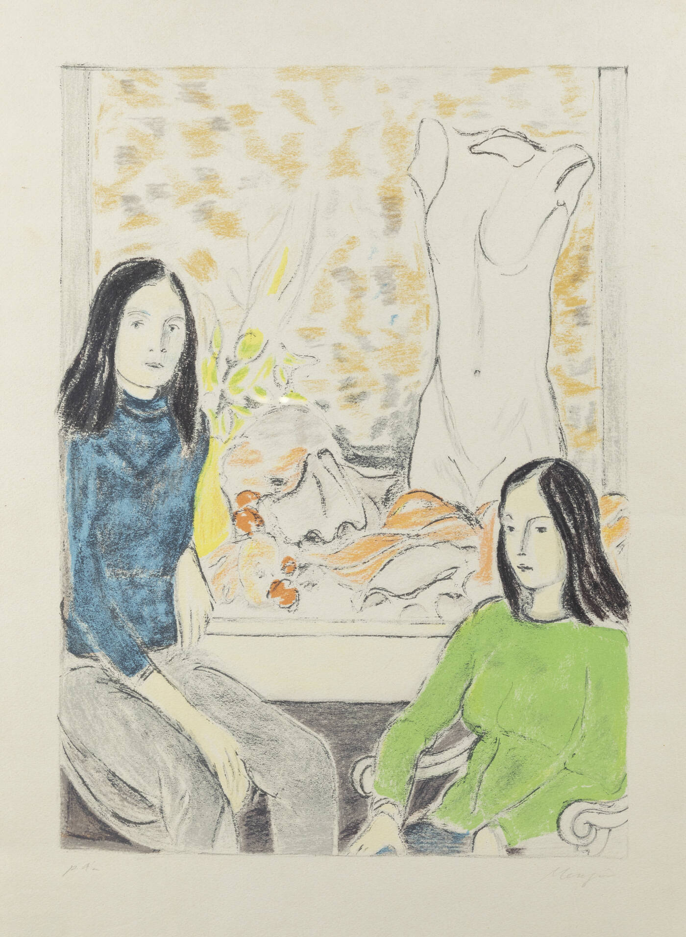 FRANCESCO MENZIO - 'Due modelle nello studio'