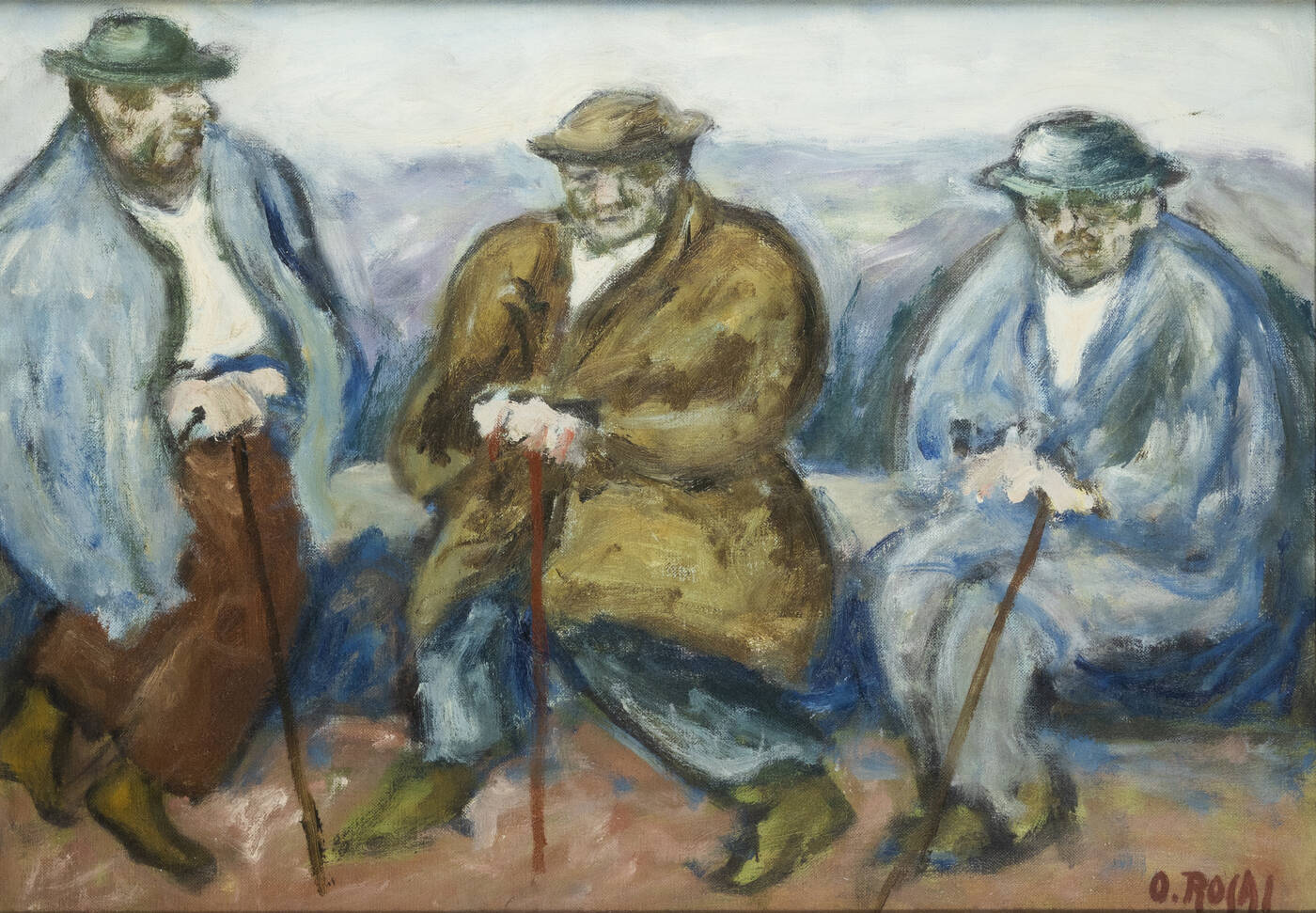 OTTONE ROSAI - 'Pensionati' 1955