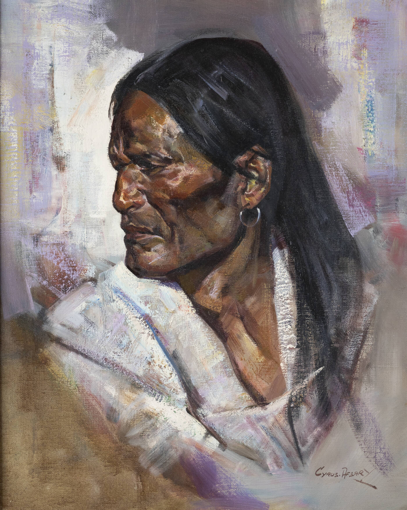 CYRUS AFSARY - 'Ritratto di nativo americano'