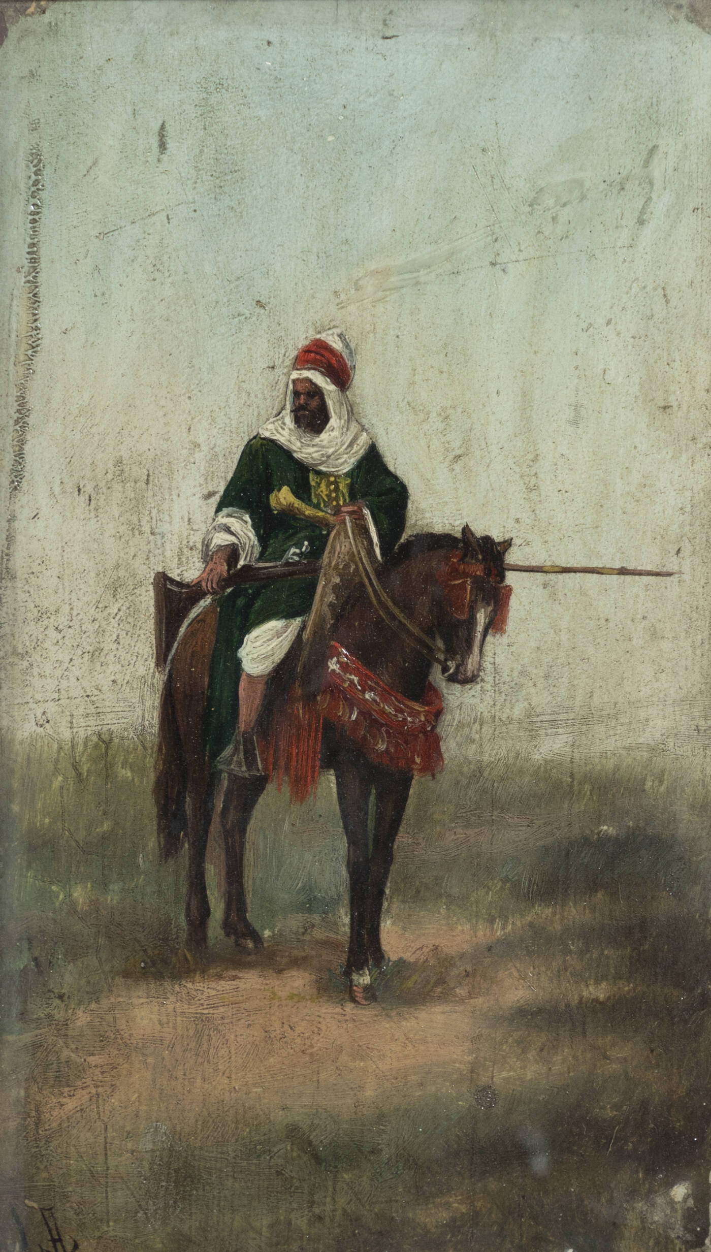 PITTORE NON IDENTIFICATO - 'Guerriero a cavallo' 