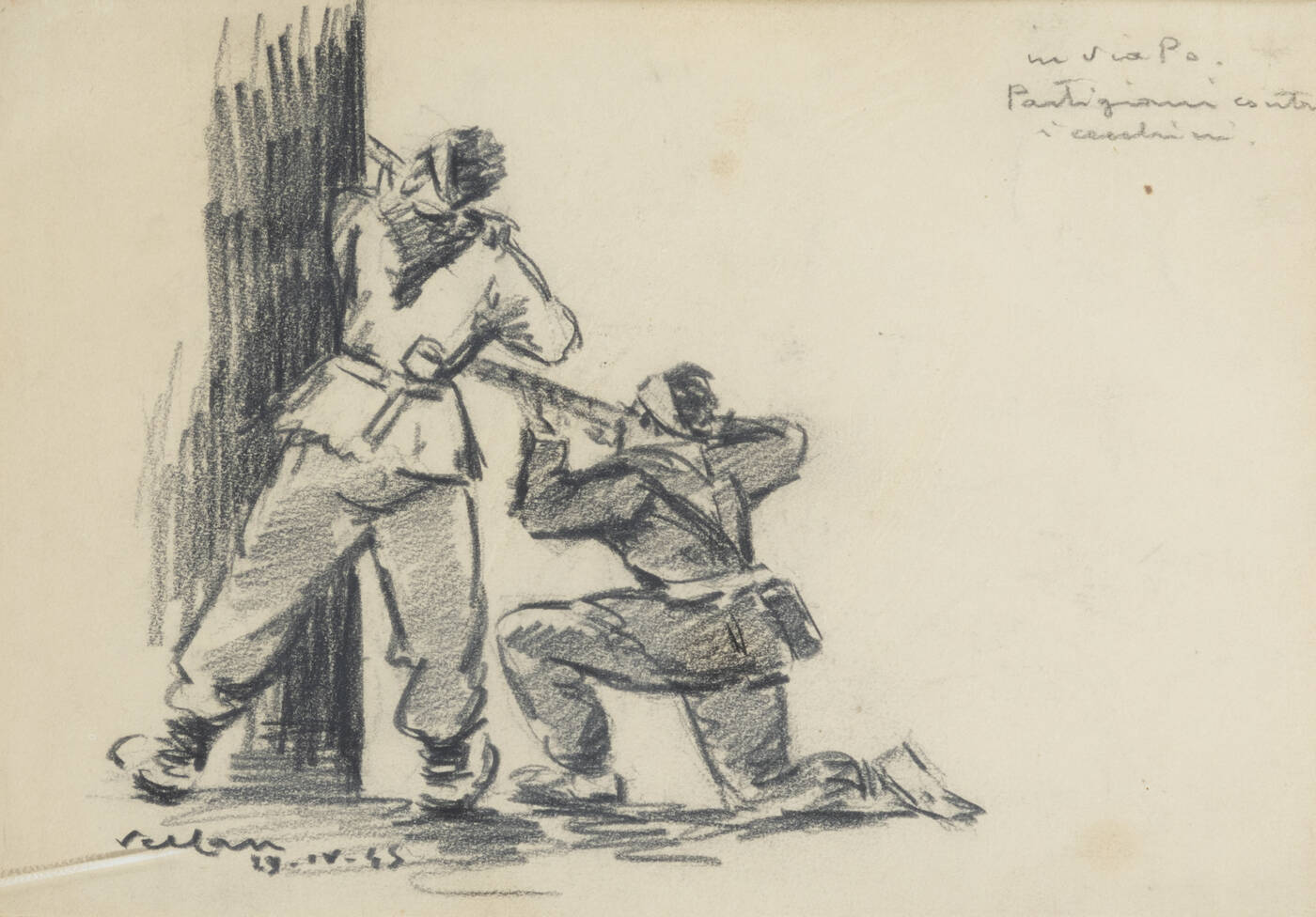 FELICE VELLAN - 'In via Po - Partigiani contro i cecchini'  29-IV-45