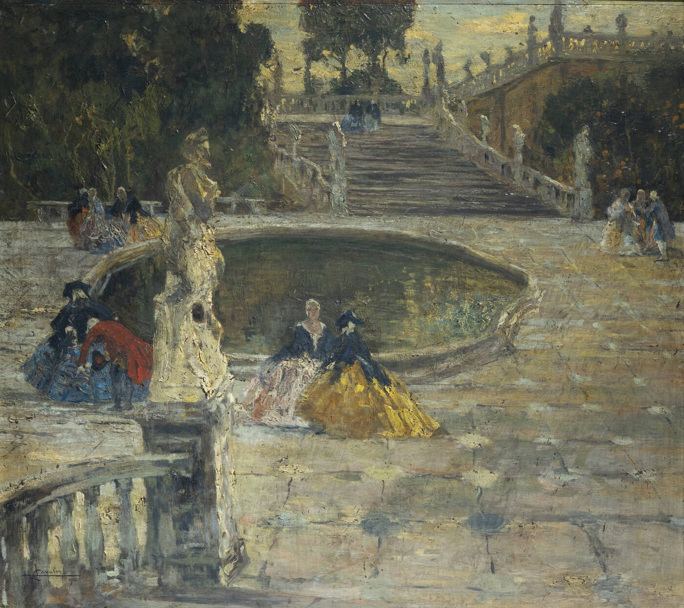 LODOVICO CAVALERI - 'Nella villa abbandonata' 1921