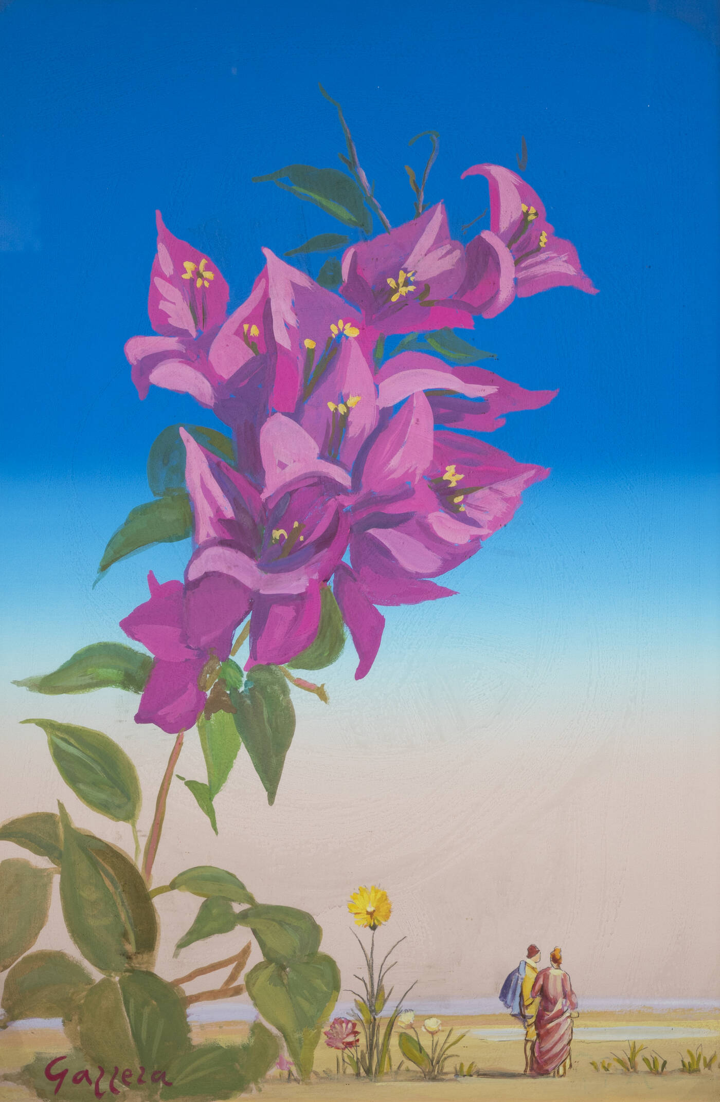 ROMANO GAZZERA - 'Bouganville e amanti' 1980