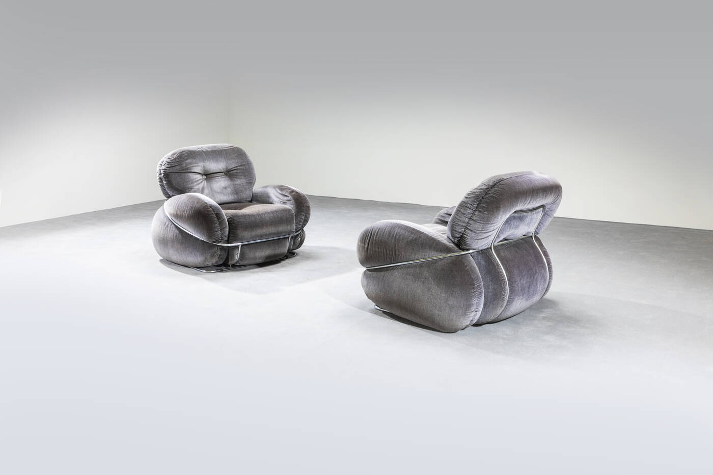 ADRIANO PIAZZESI - Pair of armchairs mod. Okay