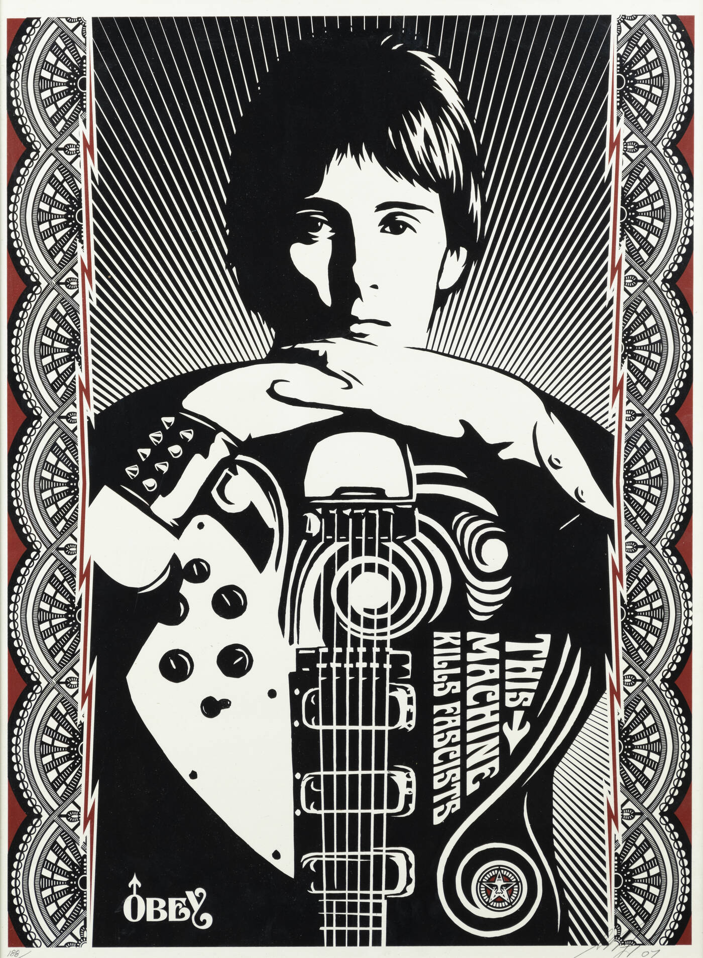 OBEY (Shepard Obey Fairey) - 'This machine kills fascists' 2007