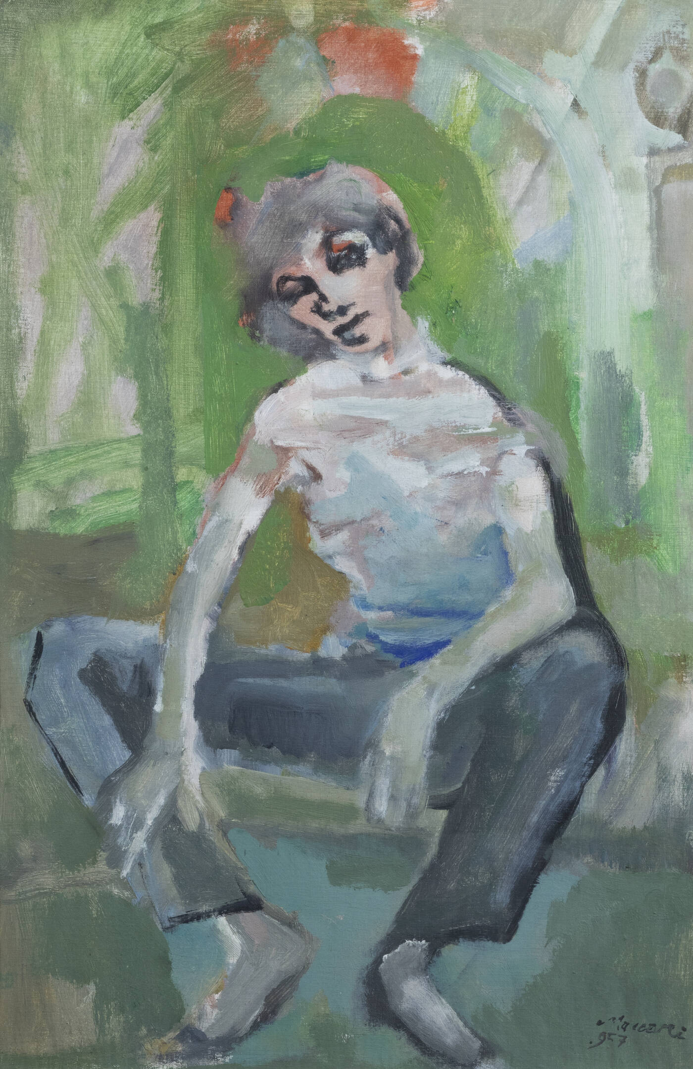 MINO MACCARI - 'Figura seduta' 1957