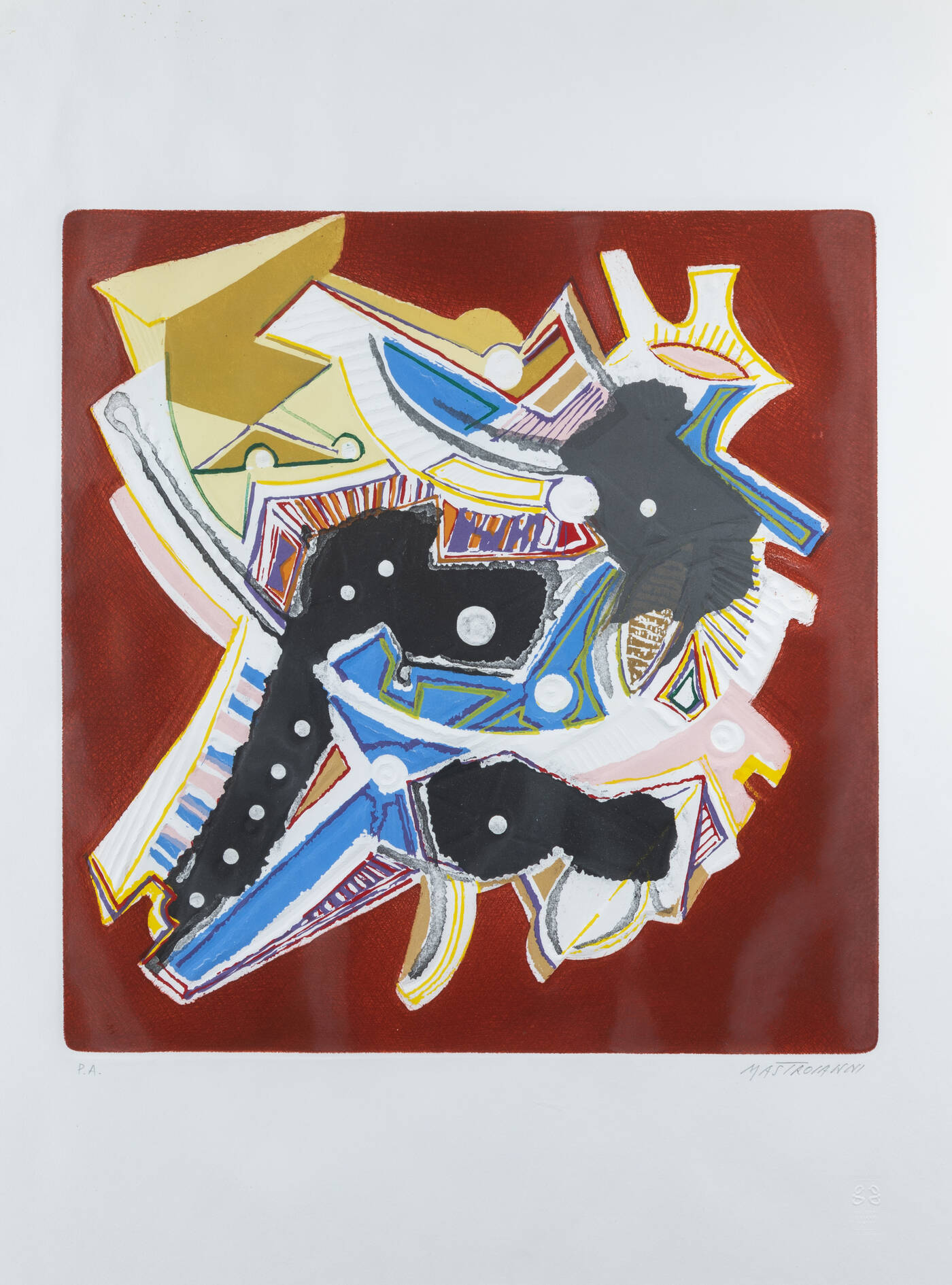 UMBERTO MASTROIANNI - 'Composizione astratta'