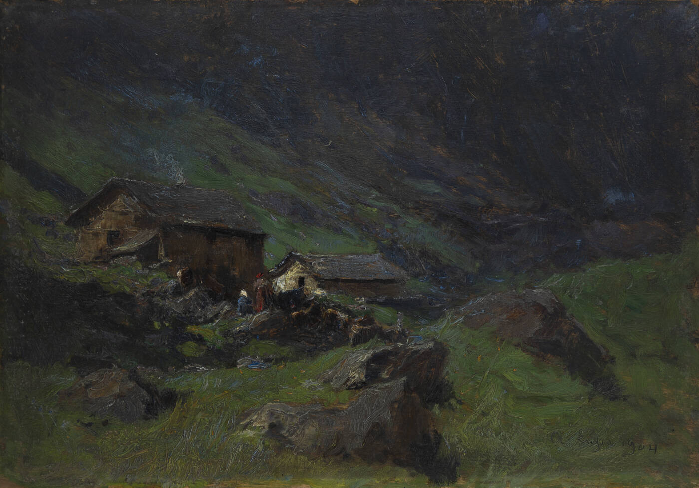 ALESSANDRO LUPO - 'Baite in montagna' 1904