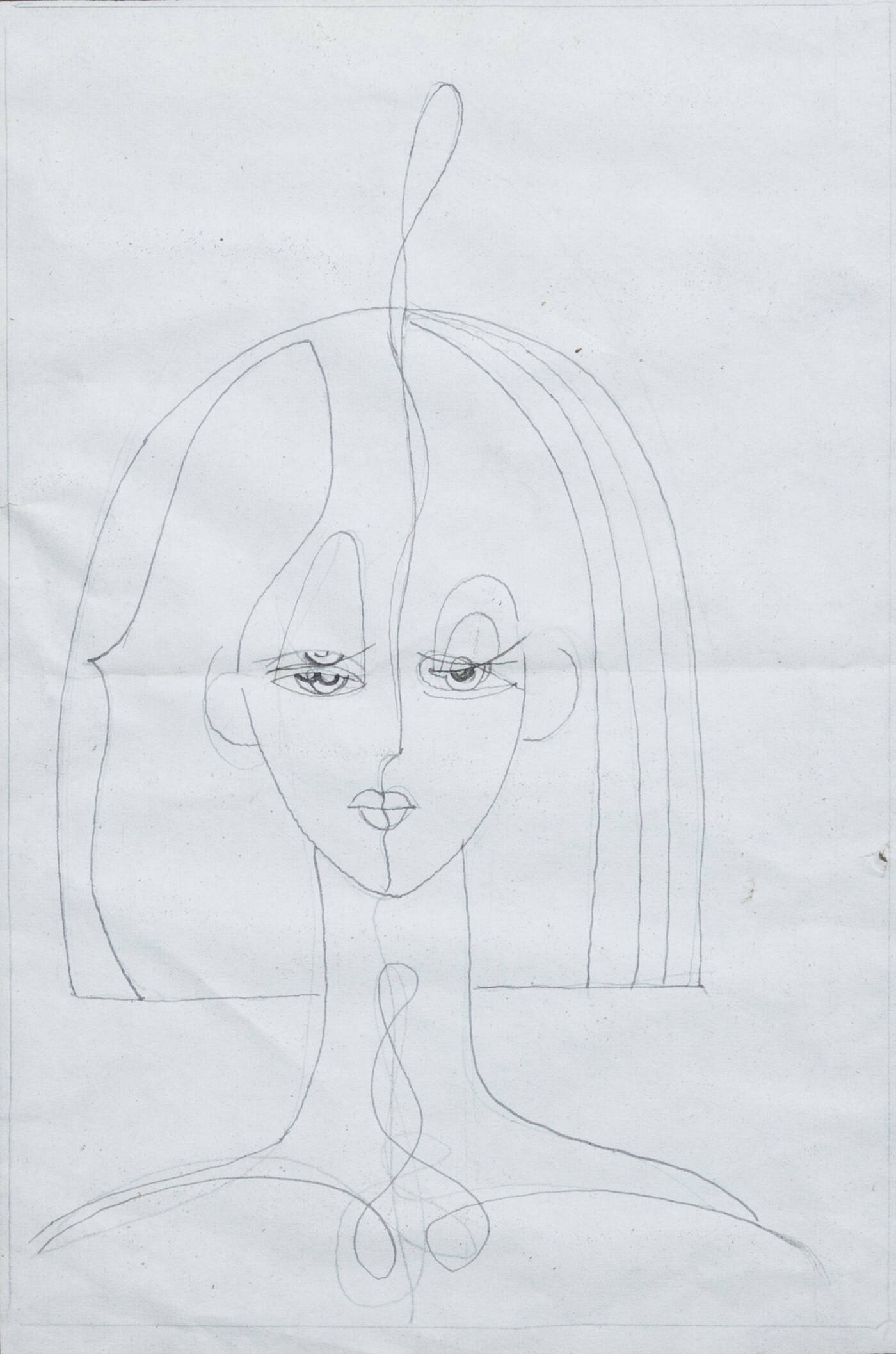 PONTE CORVO (Raffaele Pontecorvo) - 'Volto femminile'  ante 1979