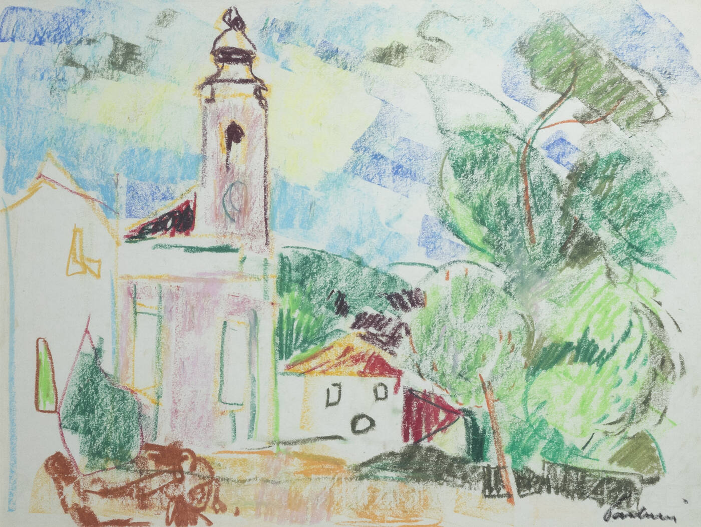 ENRICO PAULUCCI - 'Chiesetta nelle Langhe' 1981