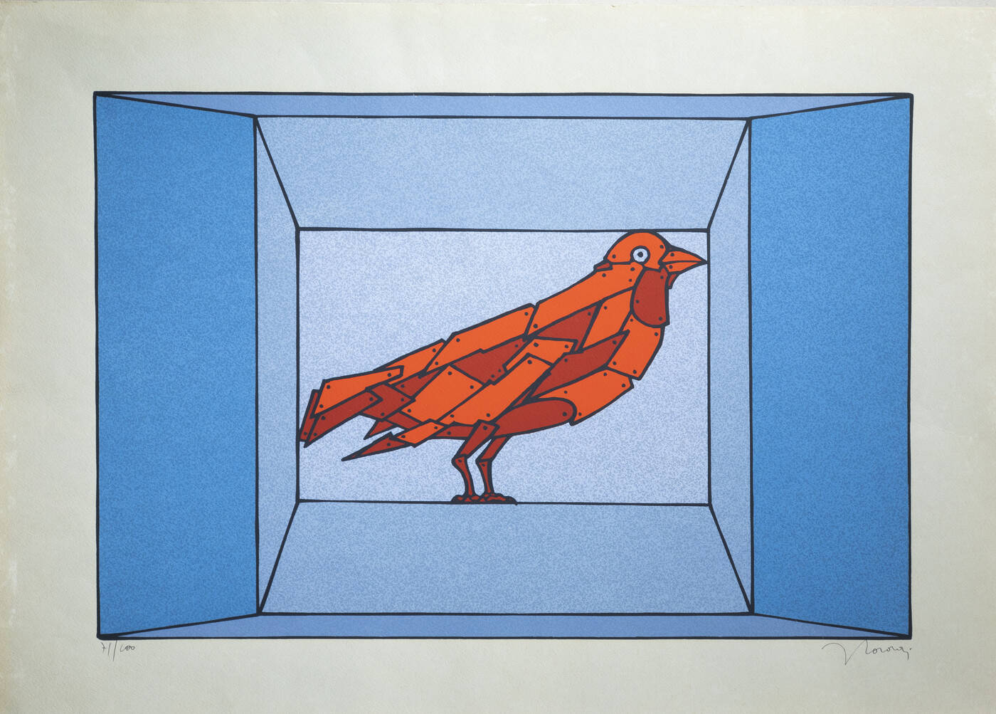 FRANCESCO CASORATI - 'Uccello rosso'