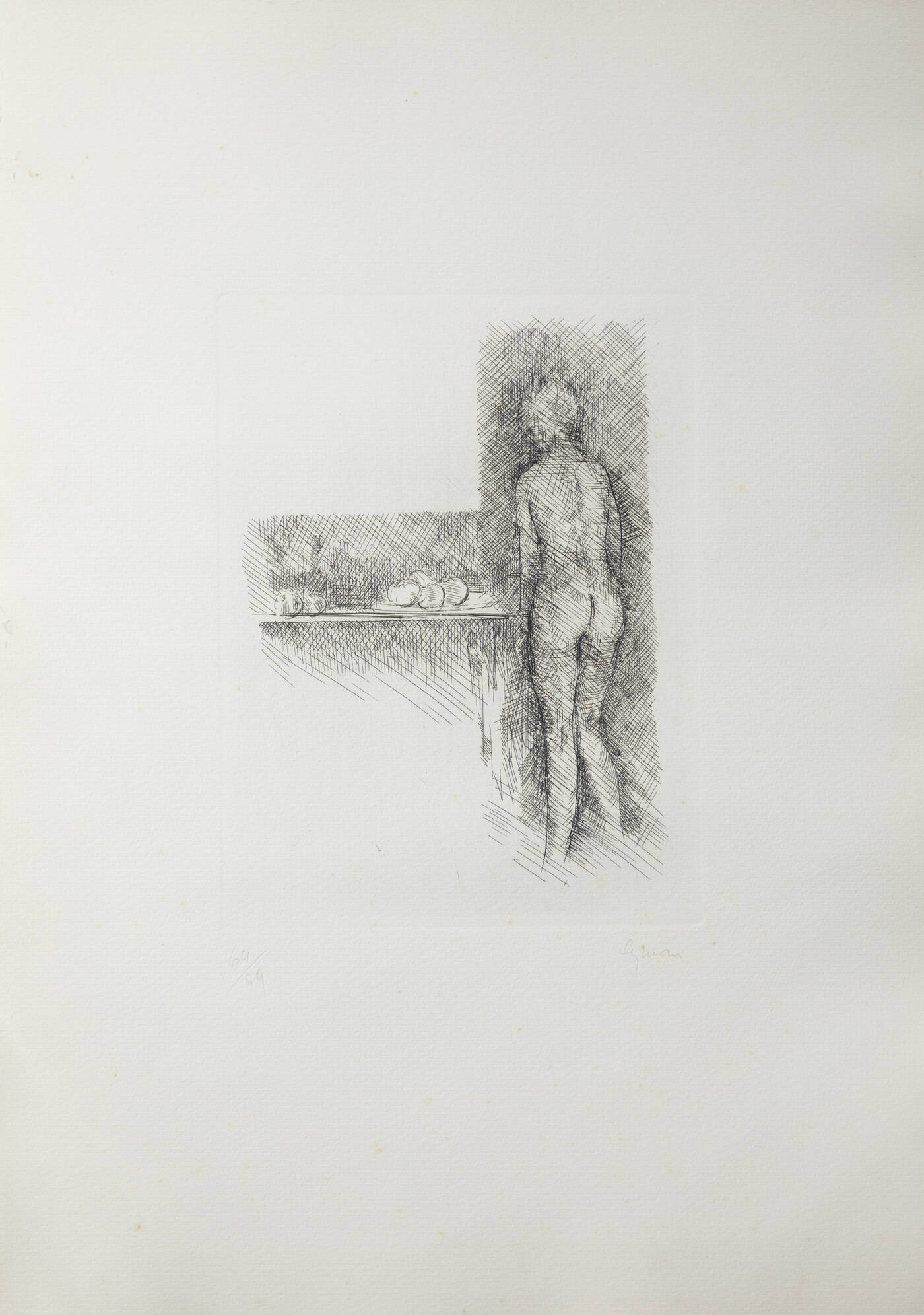 GIUSEPPE AJMONE - 'Nuda in piedi di schiena' 