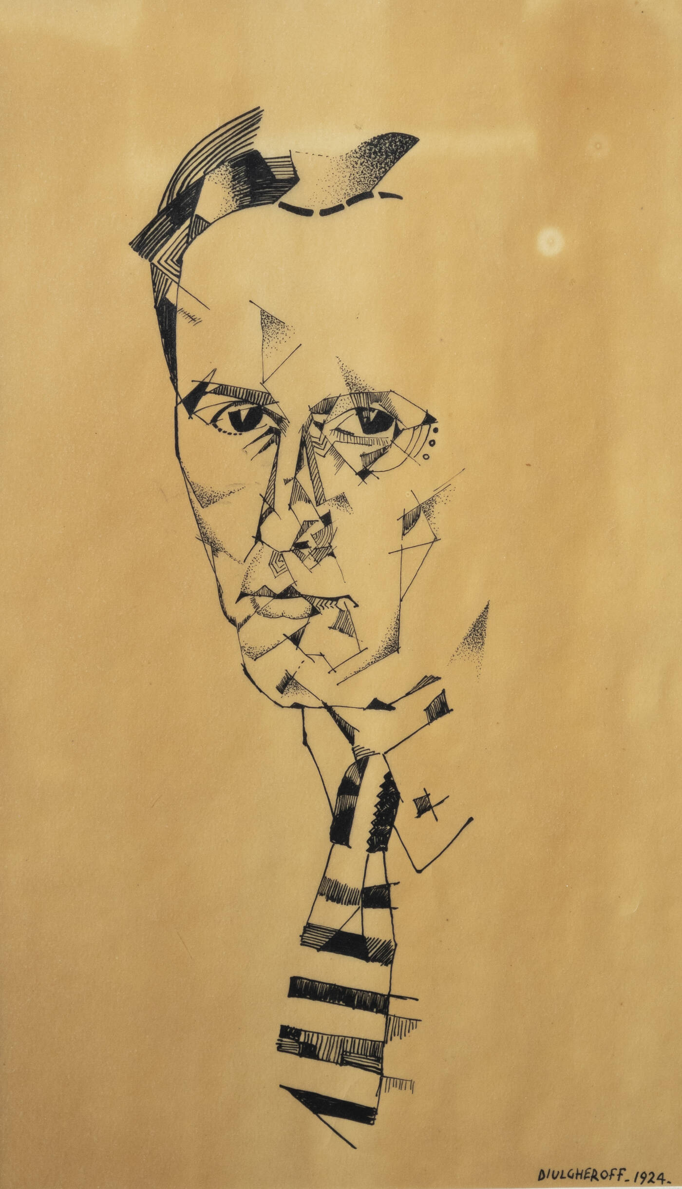 NICOLAJ DIULGHEROFF - 'Autoritratto' 1924