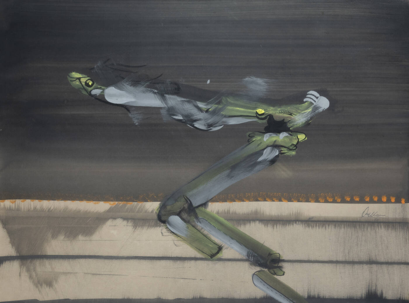 ORELLANA GASTON - 'Hombre pinto al mar' Albissola 1972 