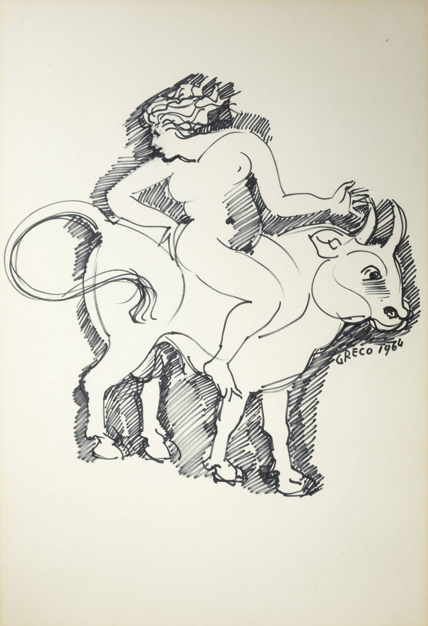 EMILIO GRECO - 'Donna su toro' 1964