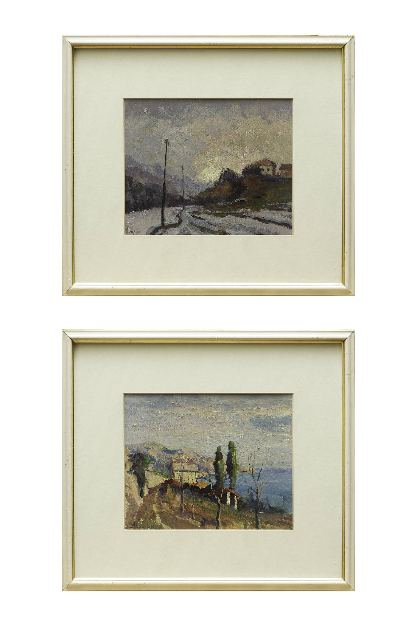 ALFREDO SUPPO - - 'Val San Martino -Tramonto d'inverno'<br>- 'Noli Regione Chiariventi'