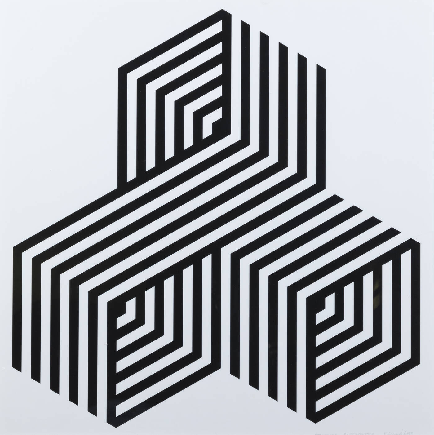 EDOARDO LANDI - 'Struttura biprospettica' 1988