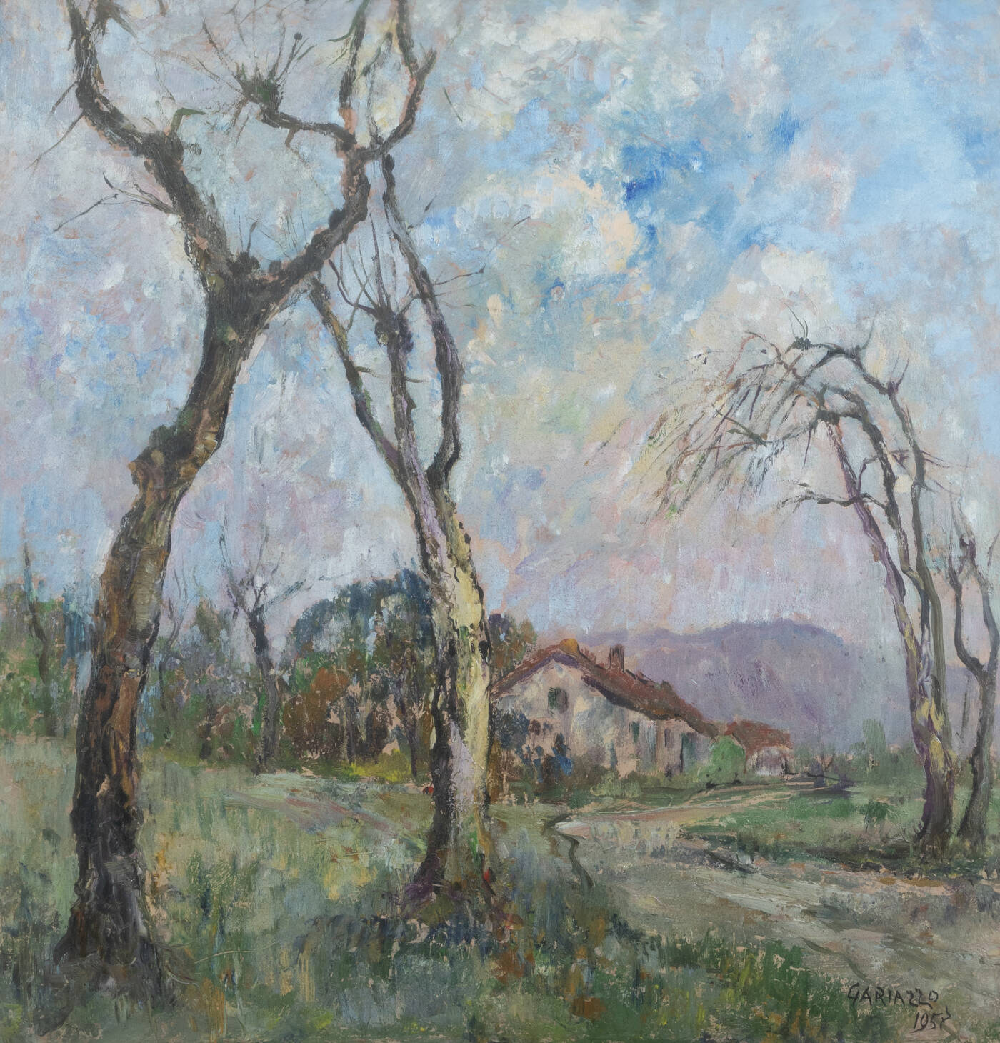 PIER ANTONIO GARIAZZO - 'Alberi invocanti la primavera' 1957