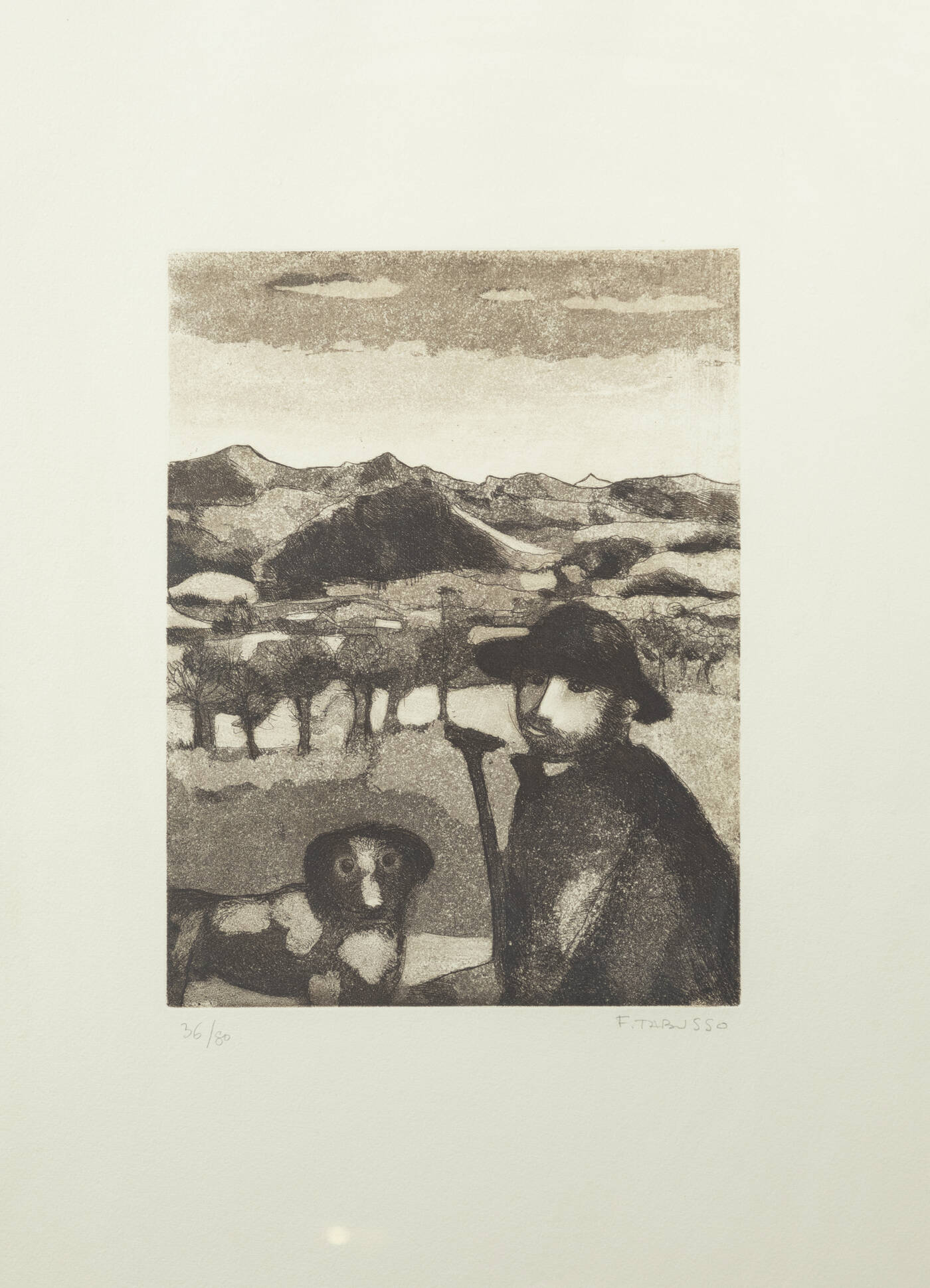FRANCESCO TABUSSO - 'Contadino con cane'