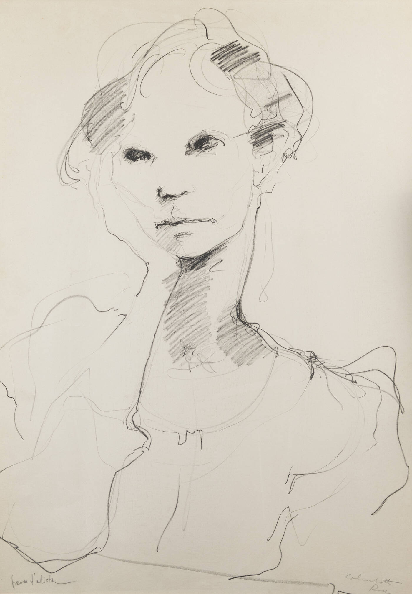 ENRICO COLOMBOTTO ROSSO - 'Mezzobusto femminile'