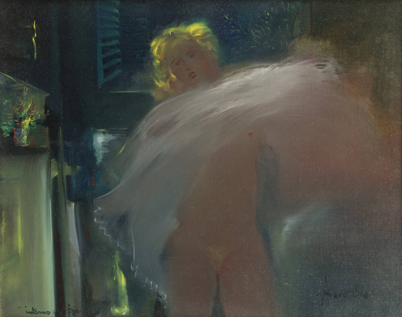 LUCIANO PROVERBIO - 'Interno con figura' 1975