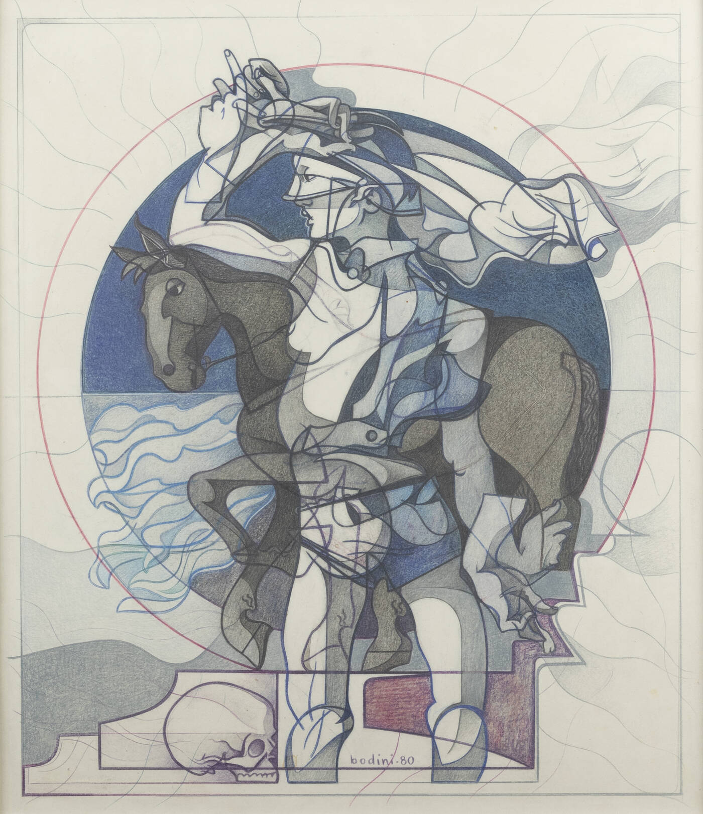 FLORIANO BODINI - 'Donna e cavallo'