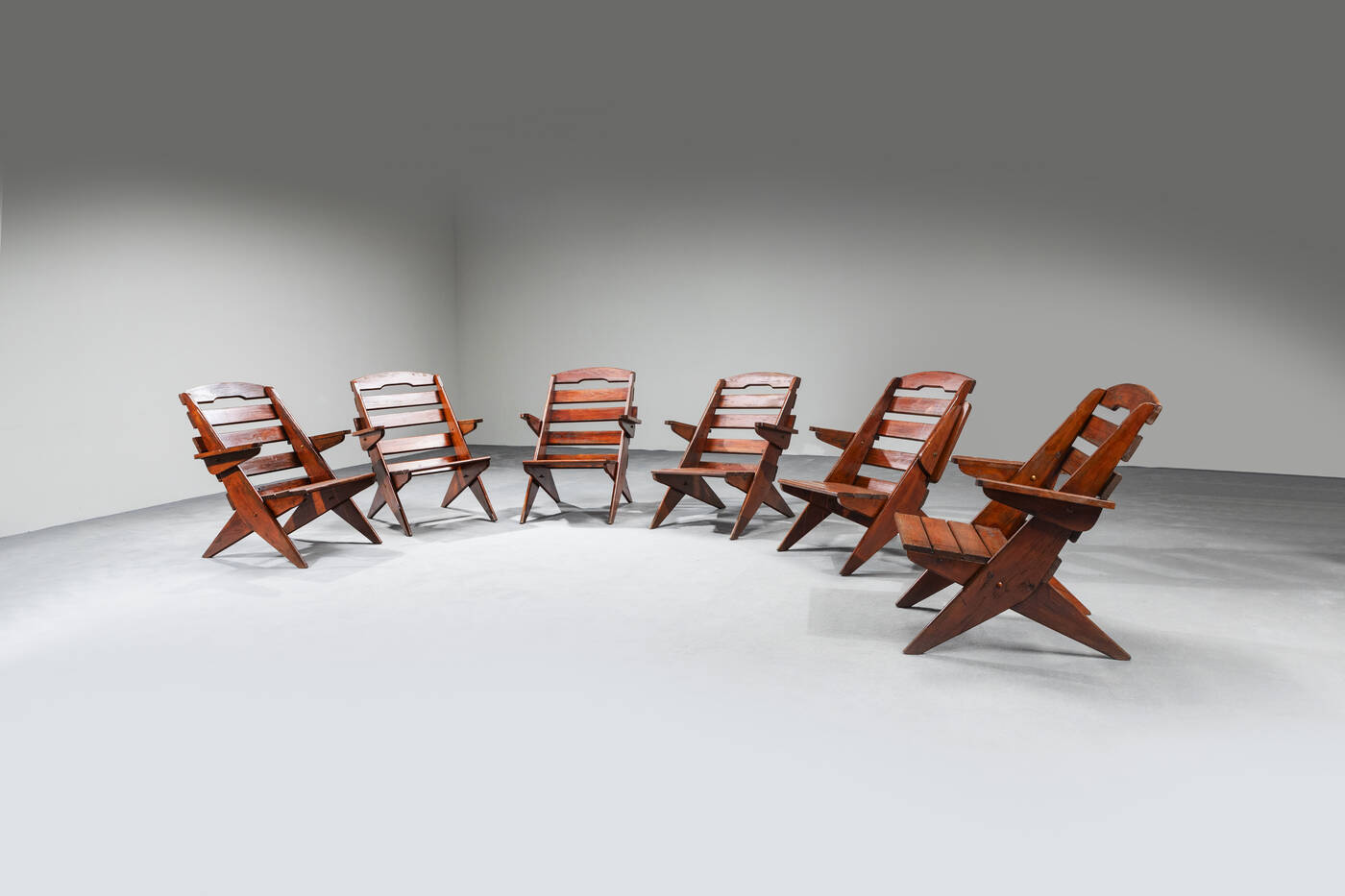 PRODUZIONE ITALIANA - Six folding chairs
