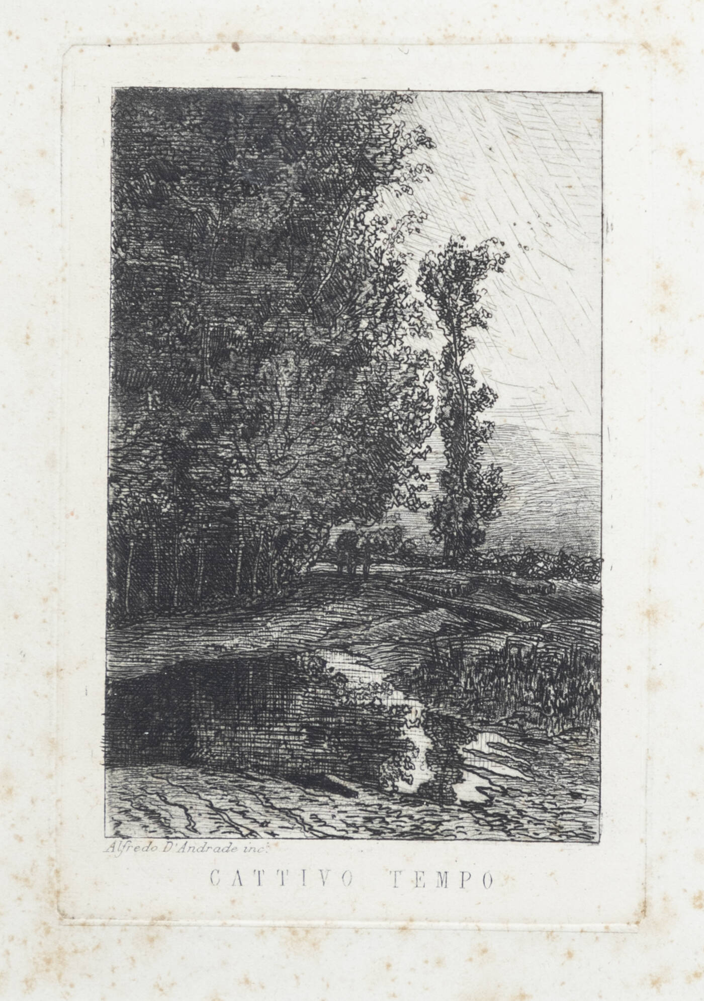 ALFREDO D'ANDRADE - 'Cattivo tempo'