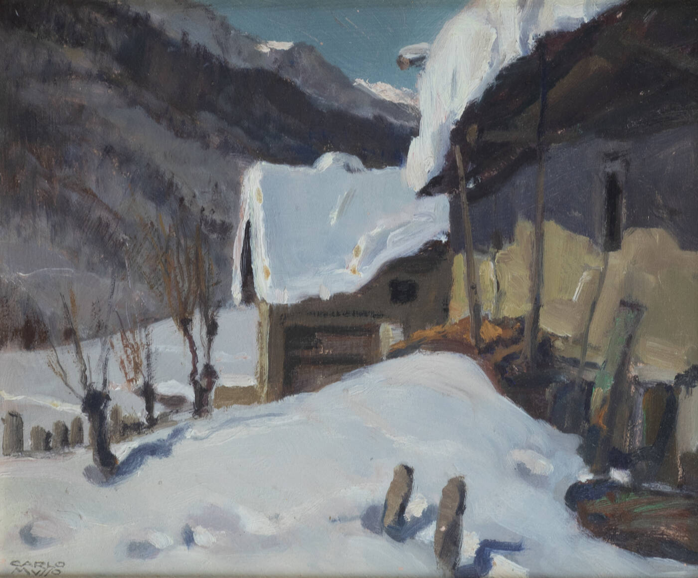 CARLO MUSSO - 'Casolari di Acceglio (Alpi Marittime)' 