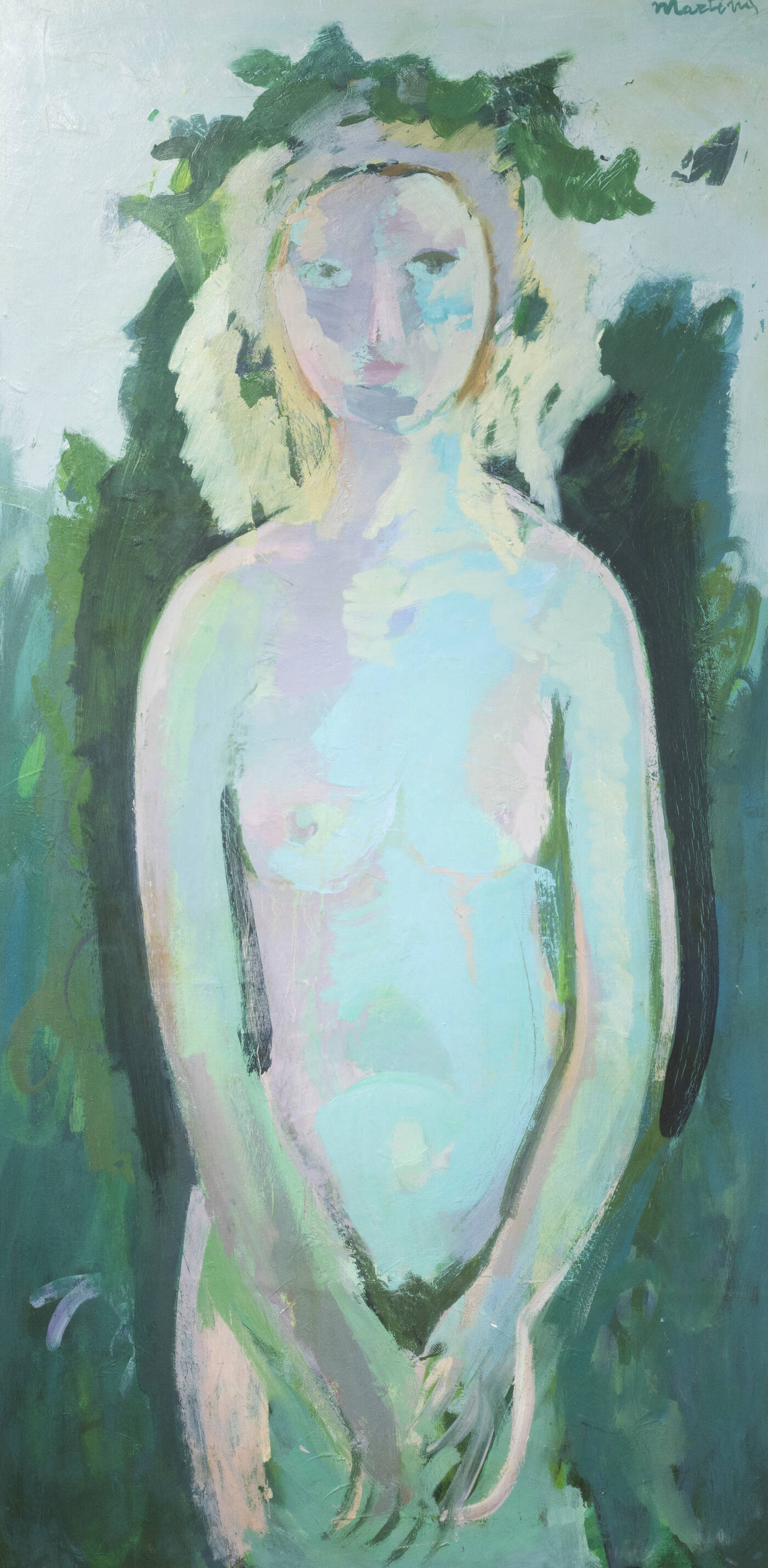 PIERO MARTINA - 'Donna nuda in giardino' 1964 ca