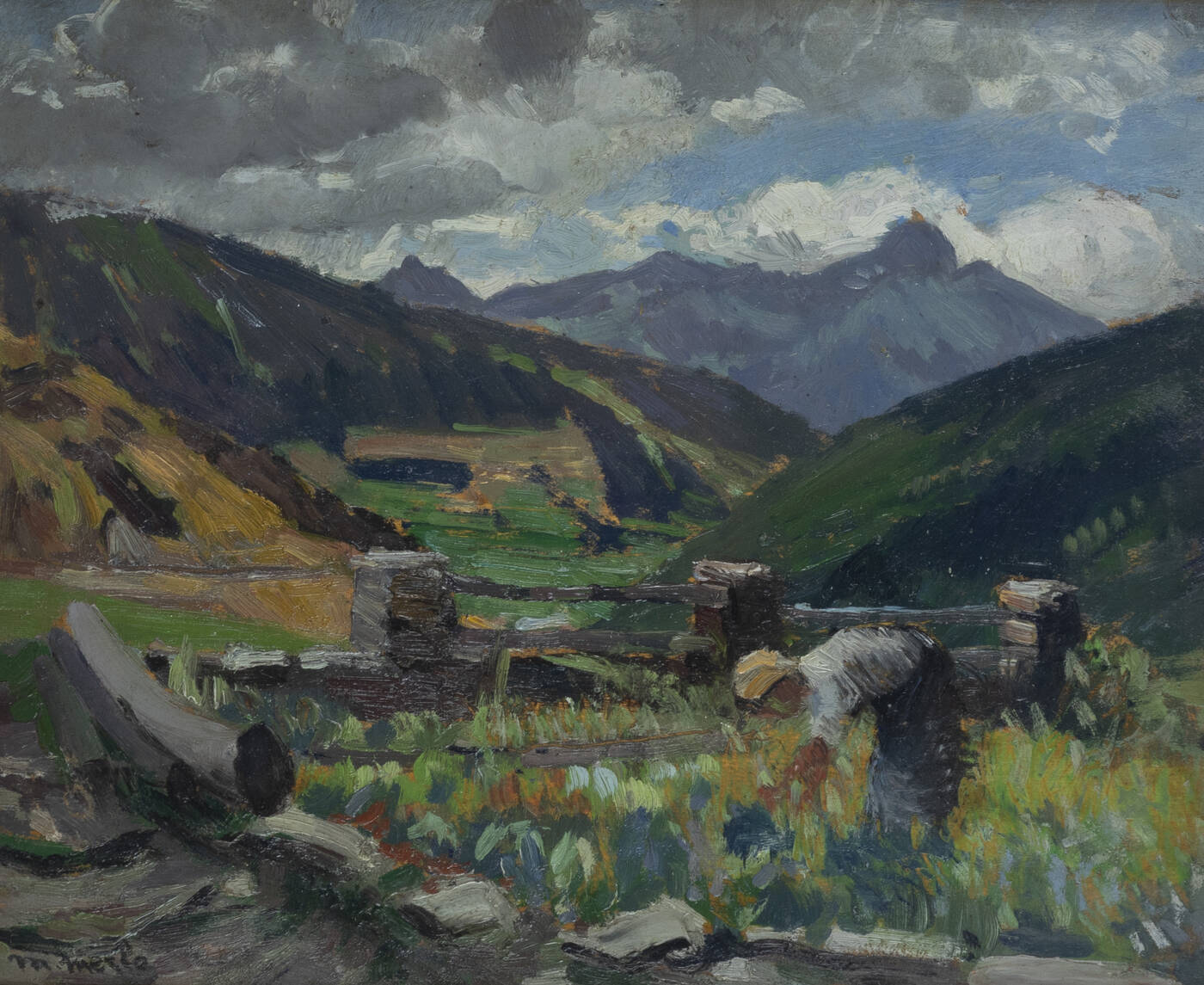 METELLO MERLO - 'Piccolo orto (Bosses)' agosto 1941