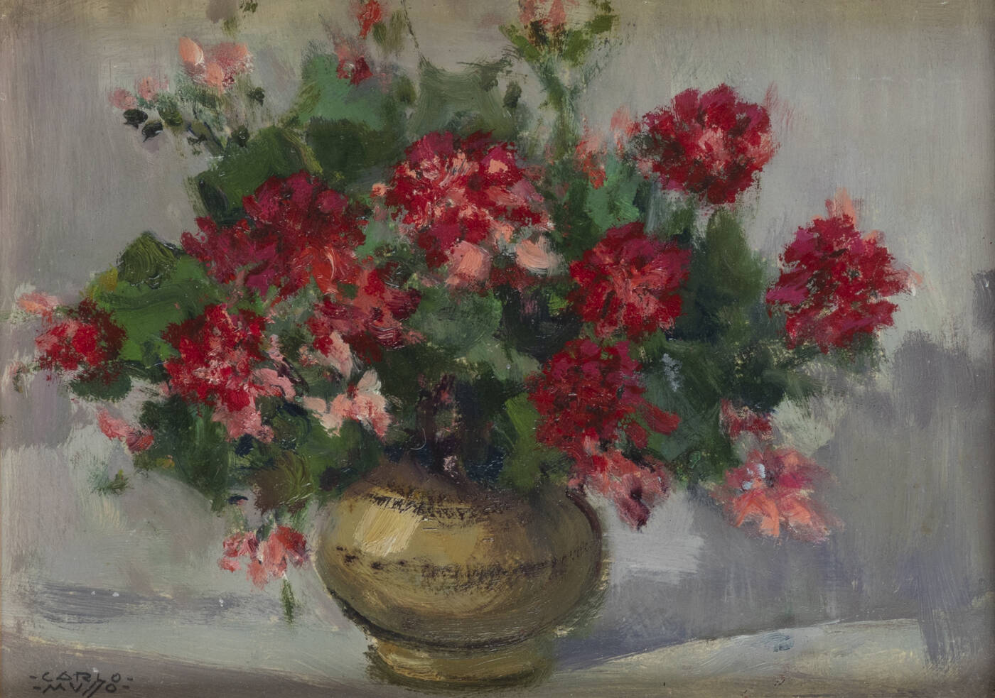 CARLO MUSSO - 'Studio di gerani'