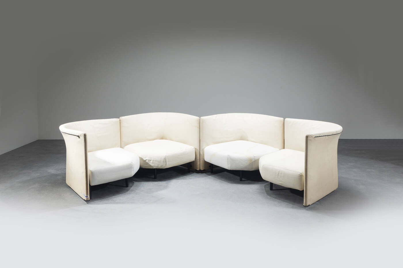 PIERO DE MARTINI - Quattro poltrone modulari mod. Sampan