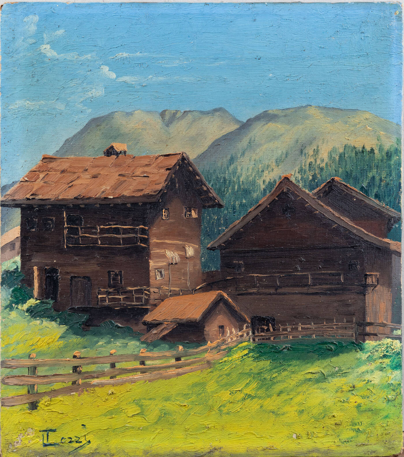MARIO TOZZI - 'Case di montagna' 1912