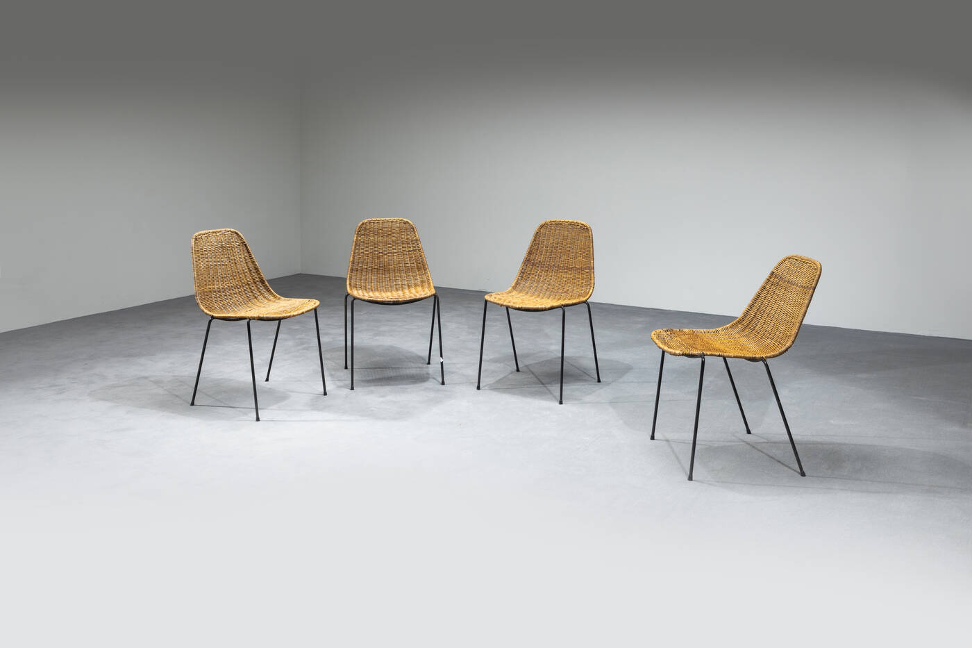 FRANCO LEGLER - Quattro sedie mod. Basket 