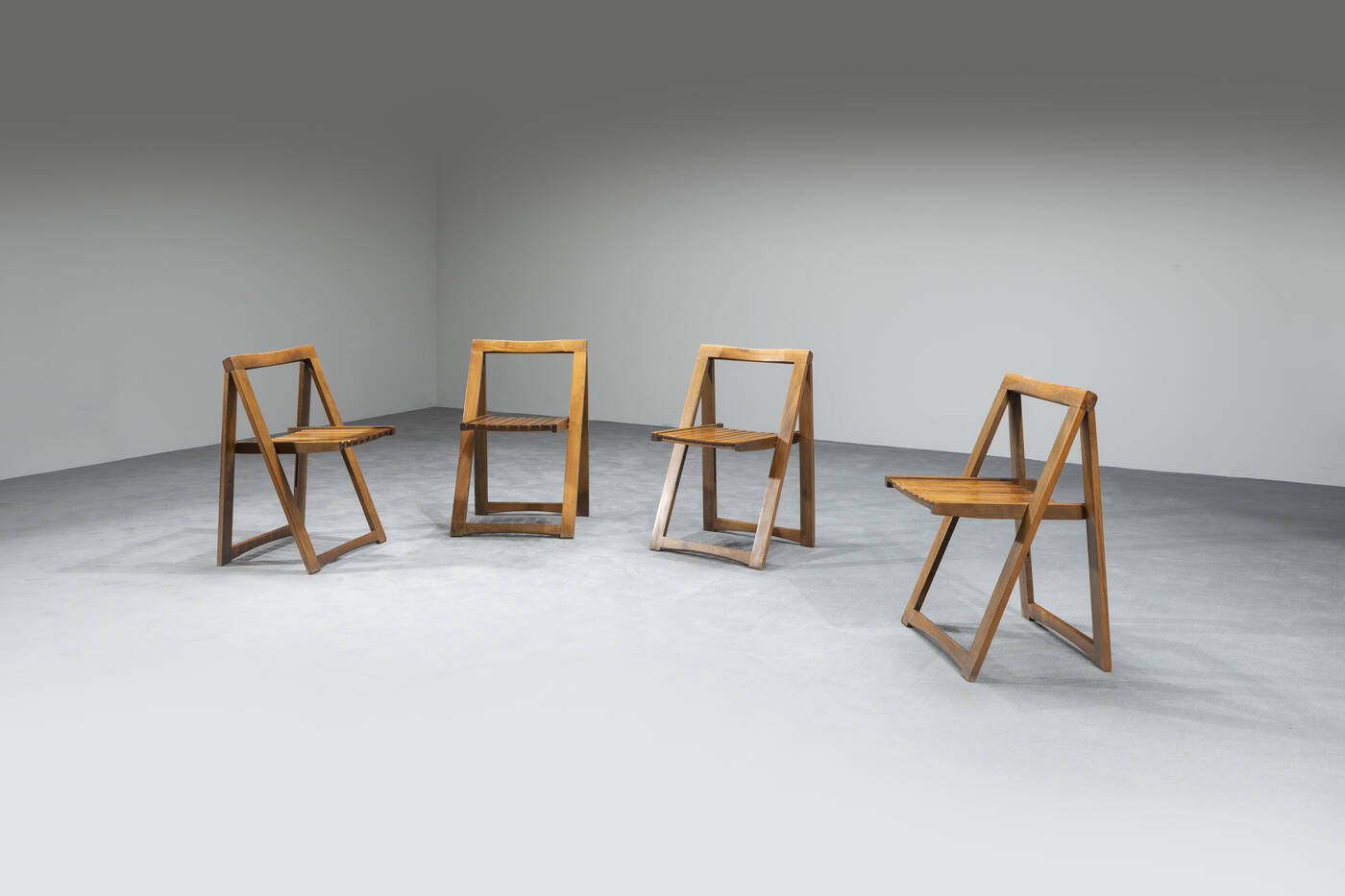 ALDO JACOBER - Quattro sedie pieghevoli mod. Trieste 