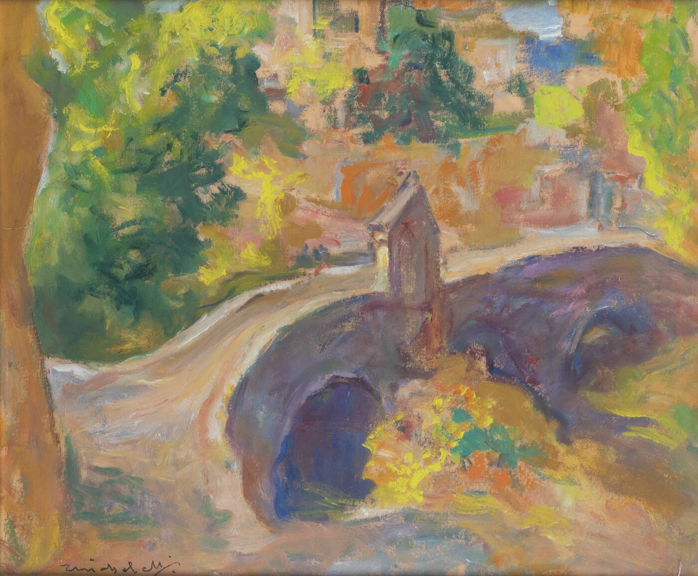 MARIO MICHELETTI - 'Ponte a sera (Ponte a Toirano)' 1974