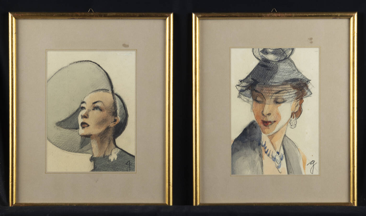 GOLIA (Eugenio Colmo) - 'Coppia di volti femminili'