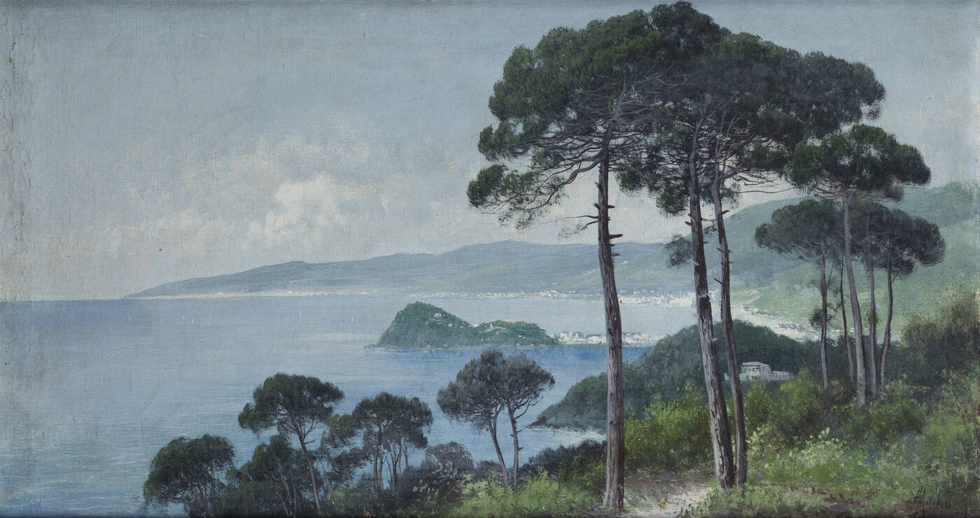 HENRY MARKO' - 'Scorcio di mare con pini'