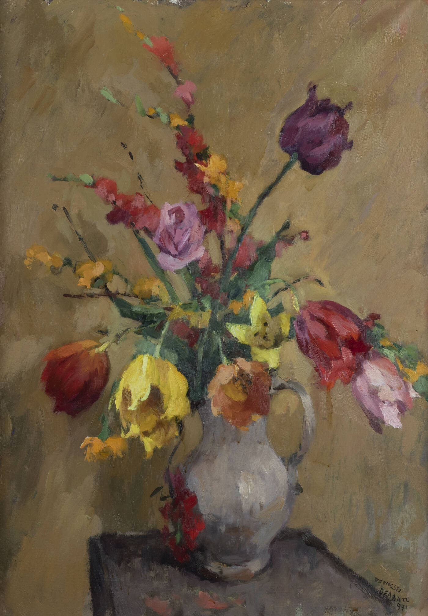 TEONESTO DEABATE - 'Vaso di fiori' 1971