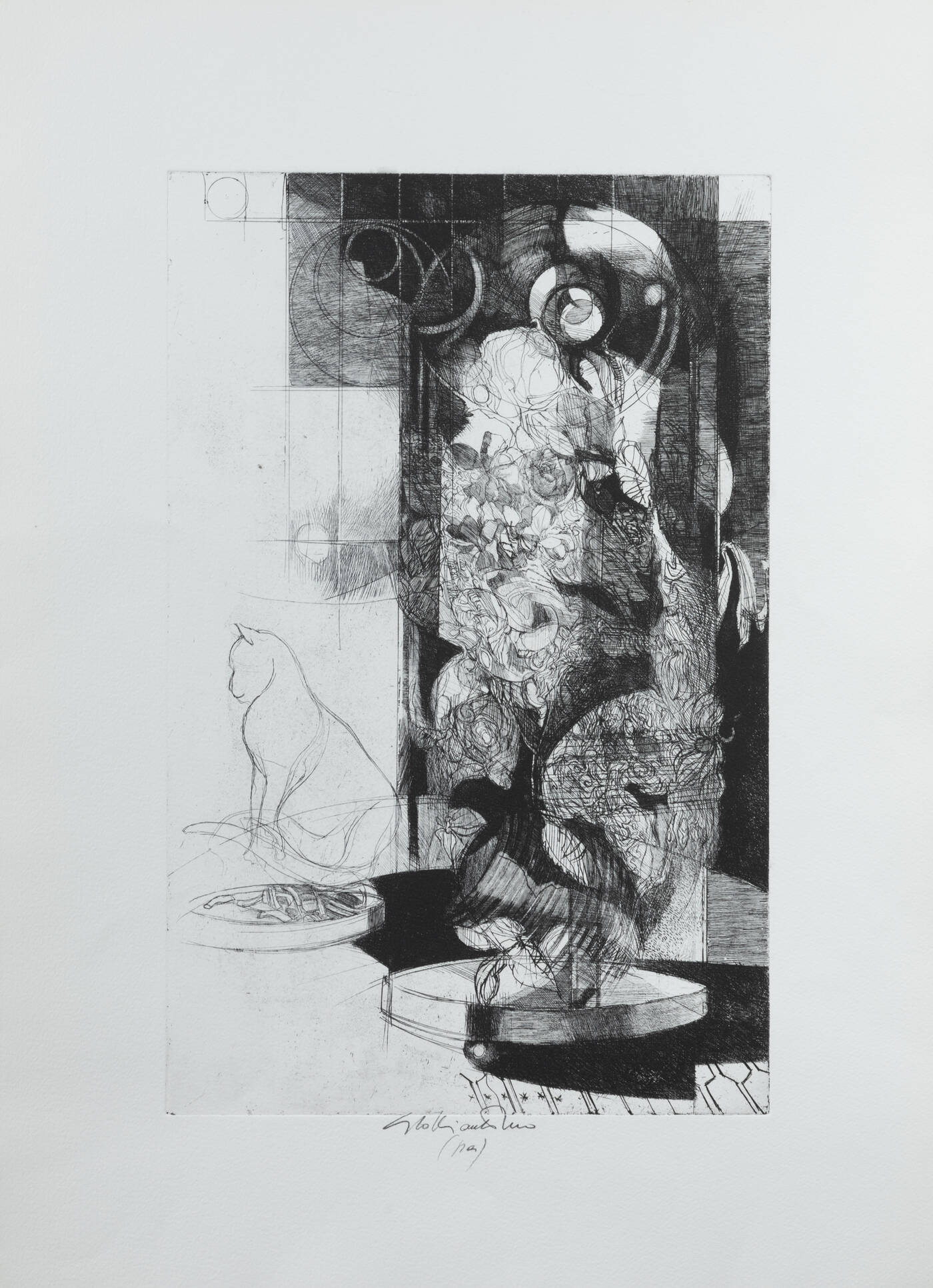 GIACOMO SOFFIANTINO - 'Composizione con gatto'