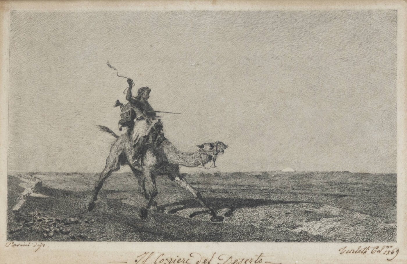 CELESTINO TURLETTI - 'Il Corriere del Deserto' 1869