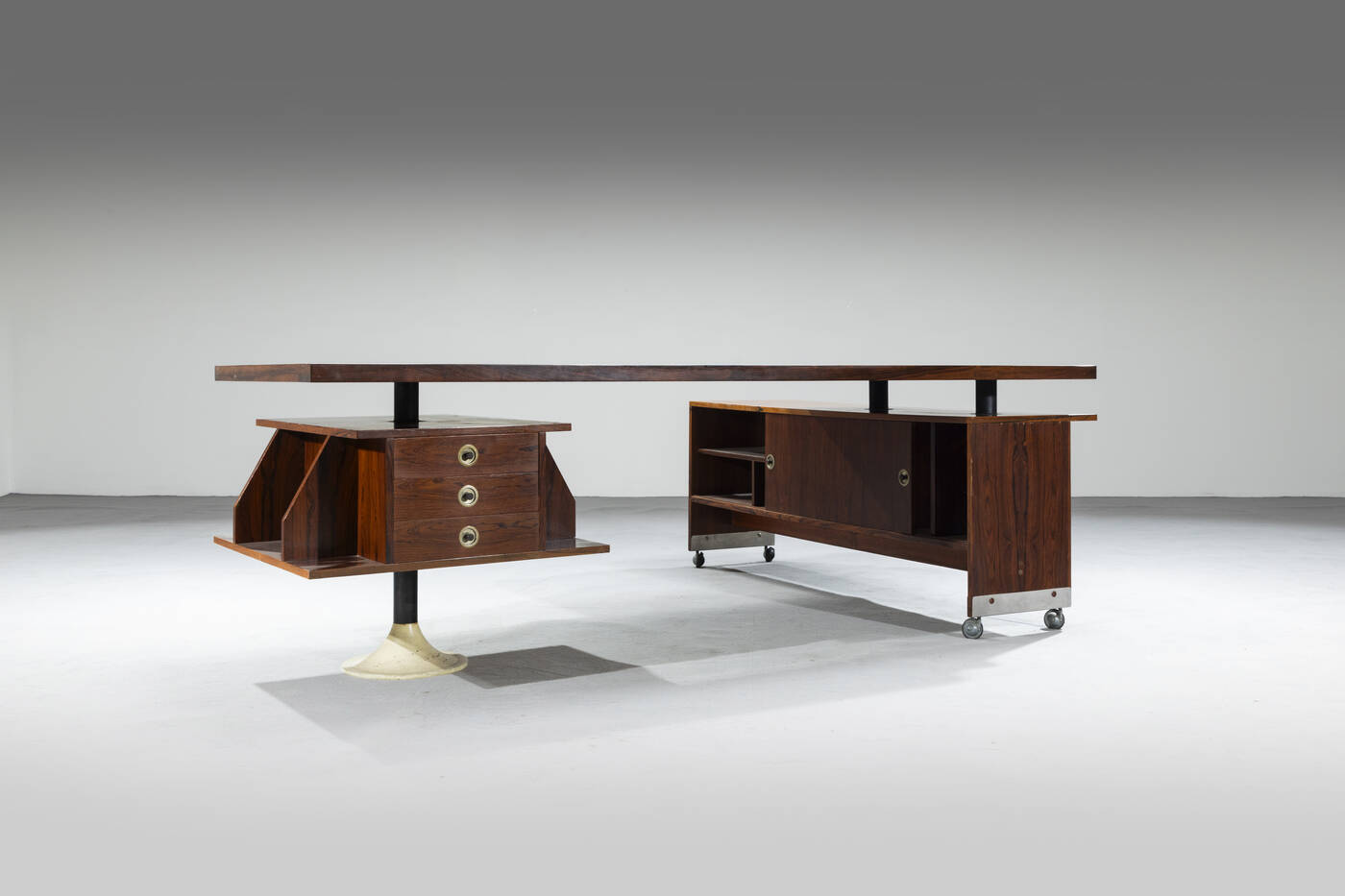 GEORGE COSLIN - Scrivania dirigenziale con libreria girevole