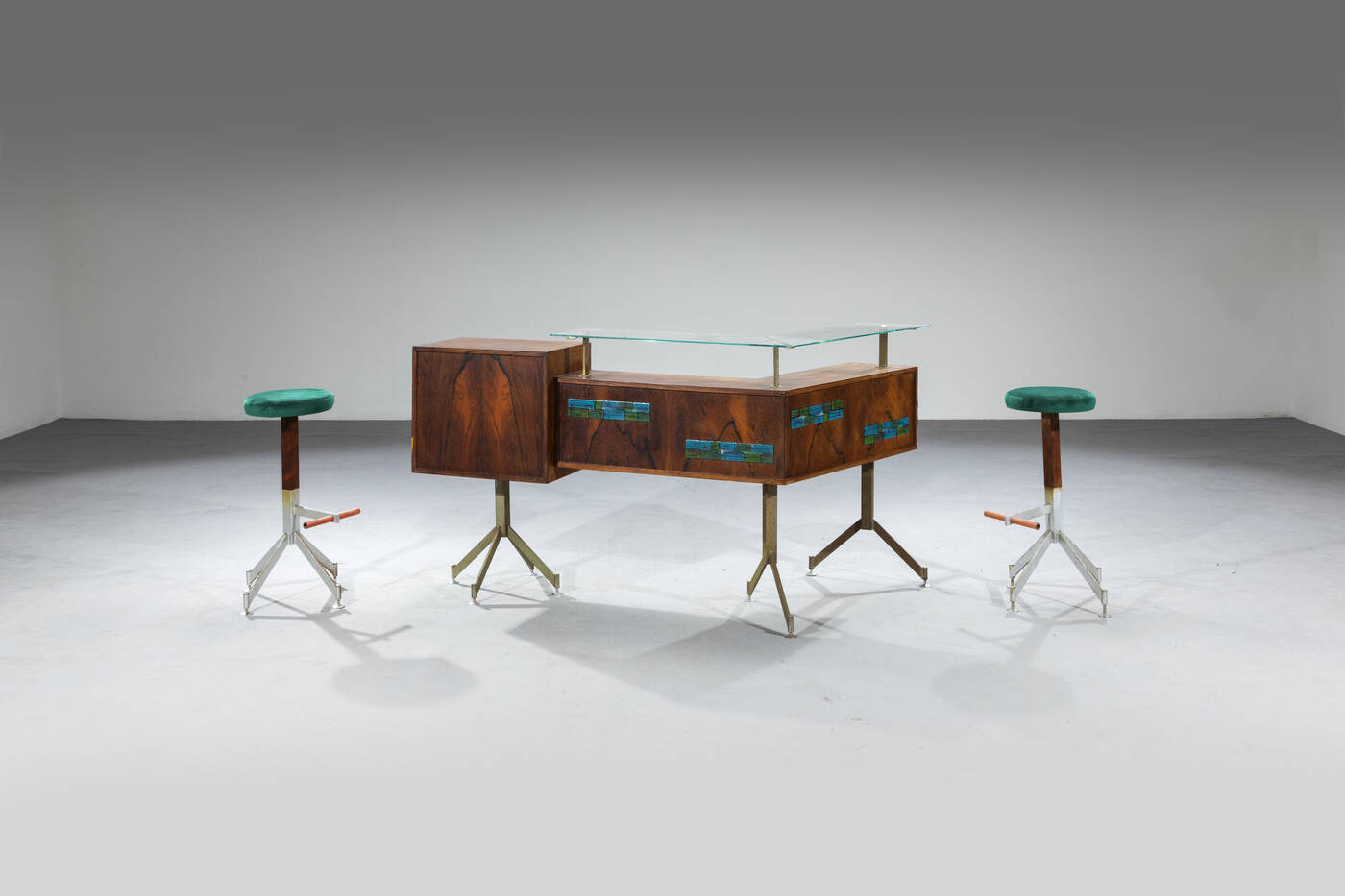 POGGIBONSI SIVA - Mobile bar con coppia di sgabelli