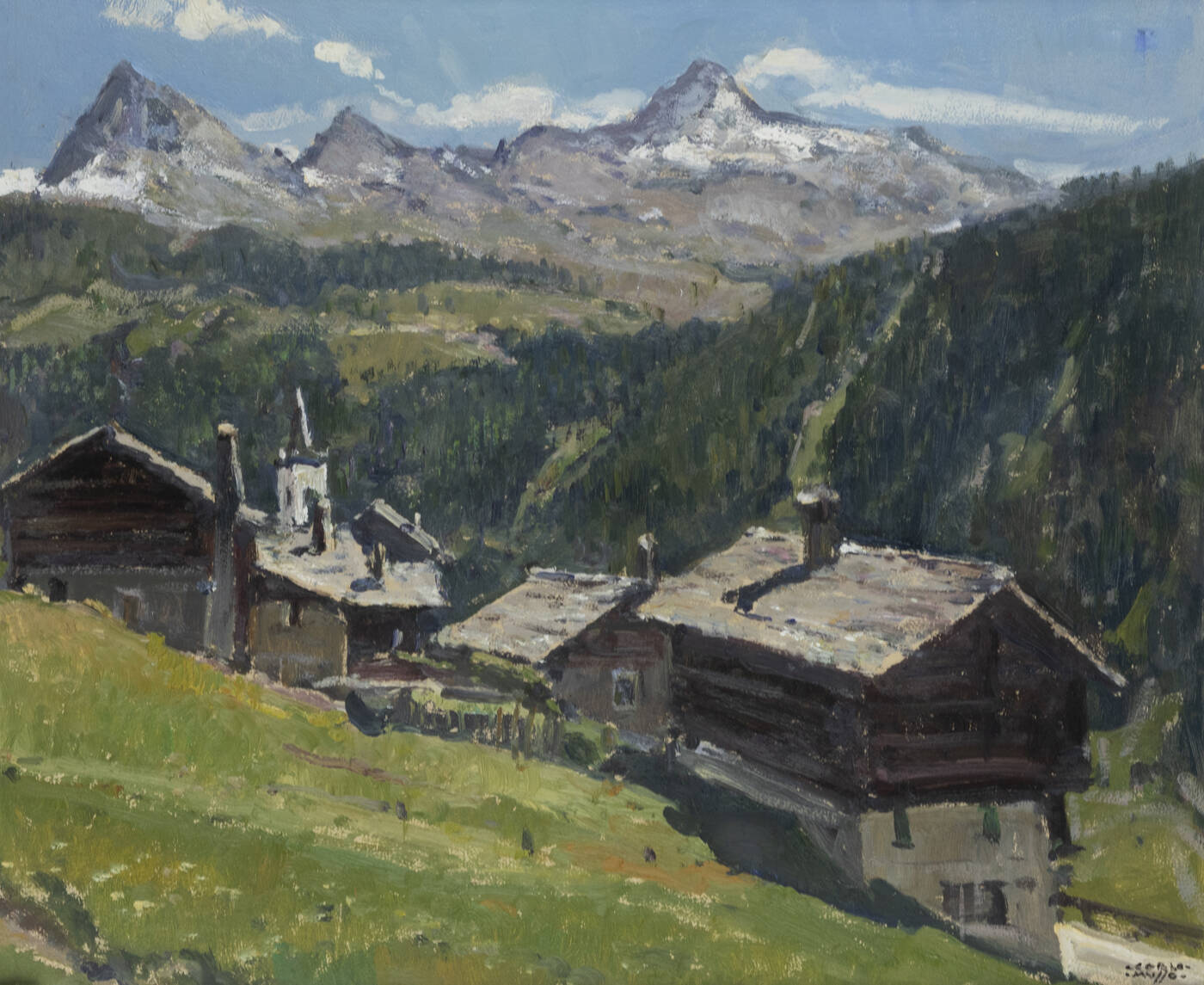 CARLO MUSSO - 'Paesaggio valdostano' 