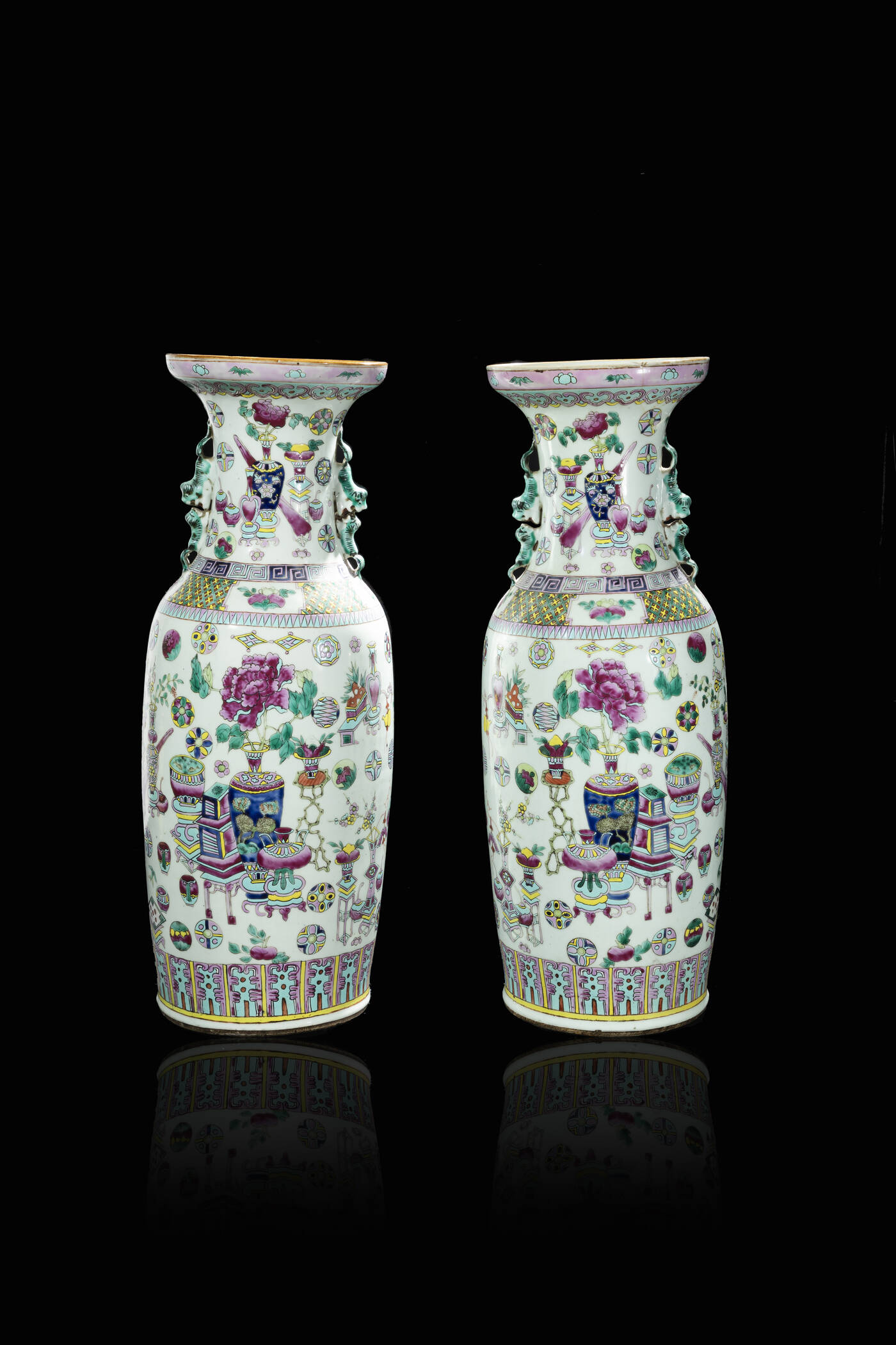 PAIR OF PORCELAIN VASES