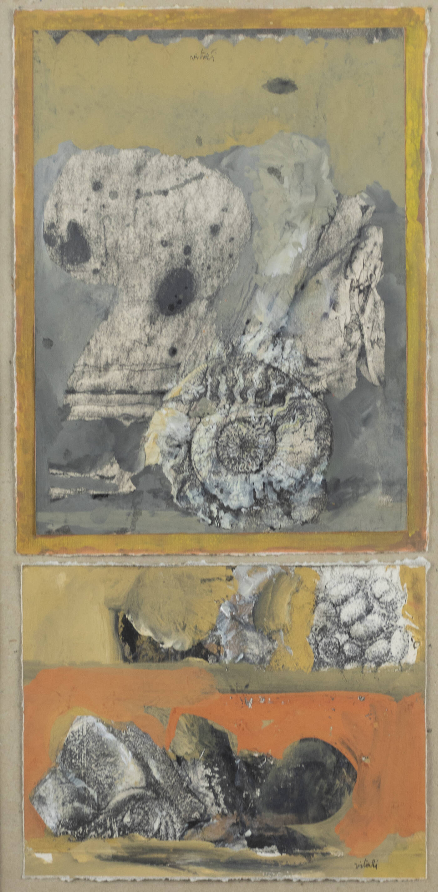 GIANCARLO VITALI - 'Ammonite'-lotto composto da un monotipo e da una carta