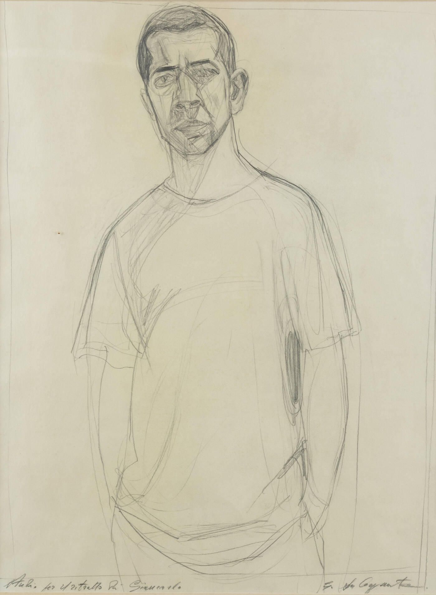 GIOVANNI LA COGNATA - 'Studio per ritratto di Giancarlo' 1992