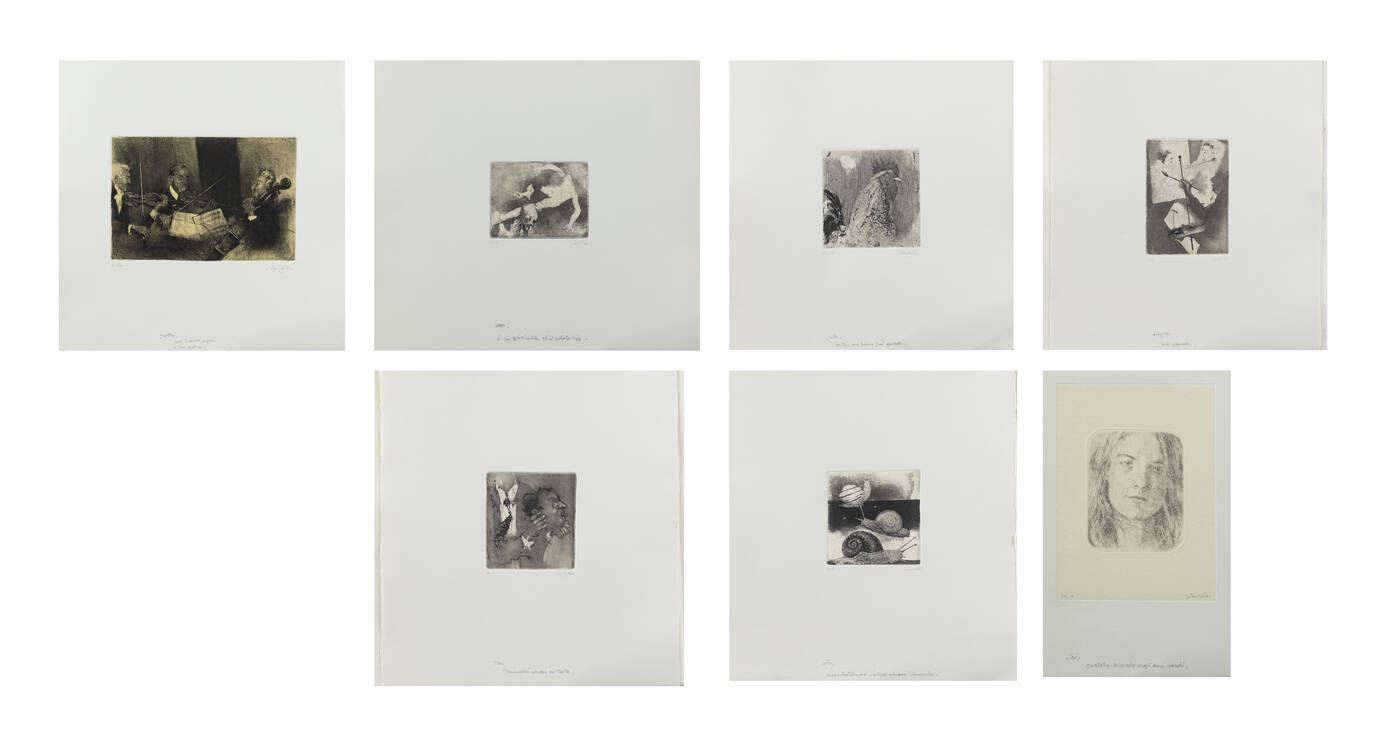 GIANCARLO VITALI - Lotto di sette incisioni con titoli vari