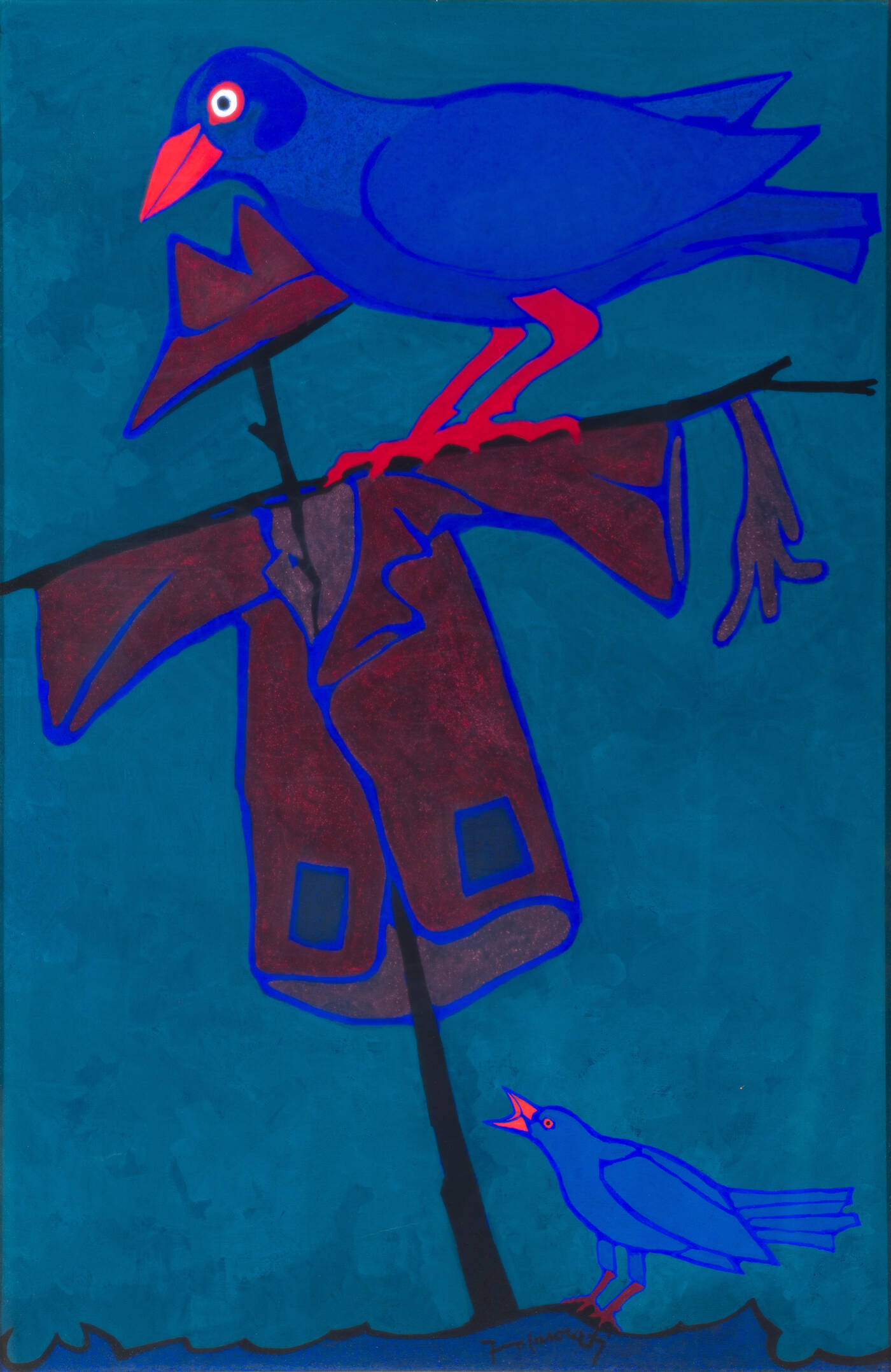 FRANCESCO CASORATI - 'Uccelli e spaventapasseri'